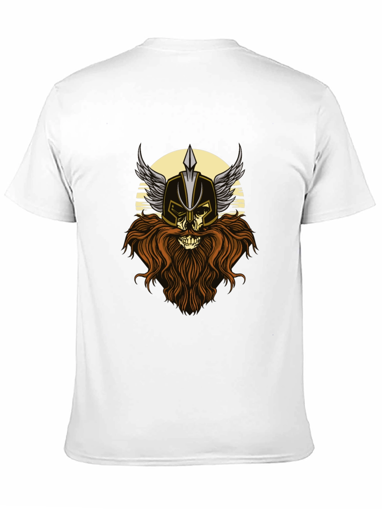 Viking Skull Graphic Tee - Black