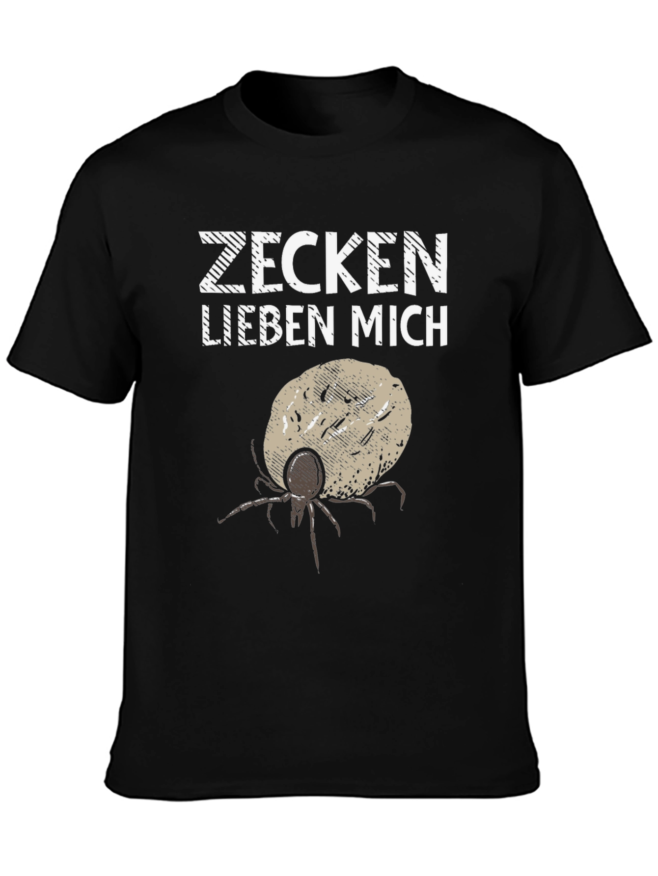 Zecken Lieben Mich Funny Tick Graphic Tee