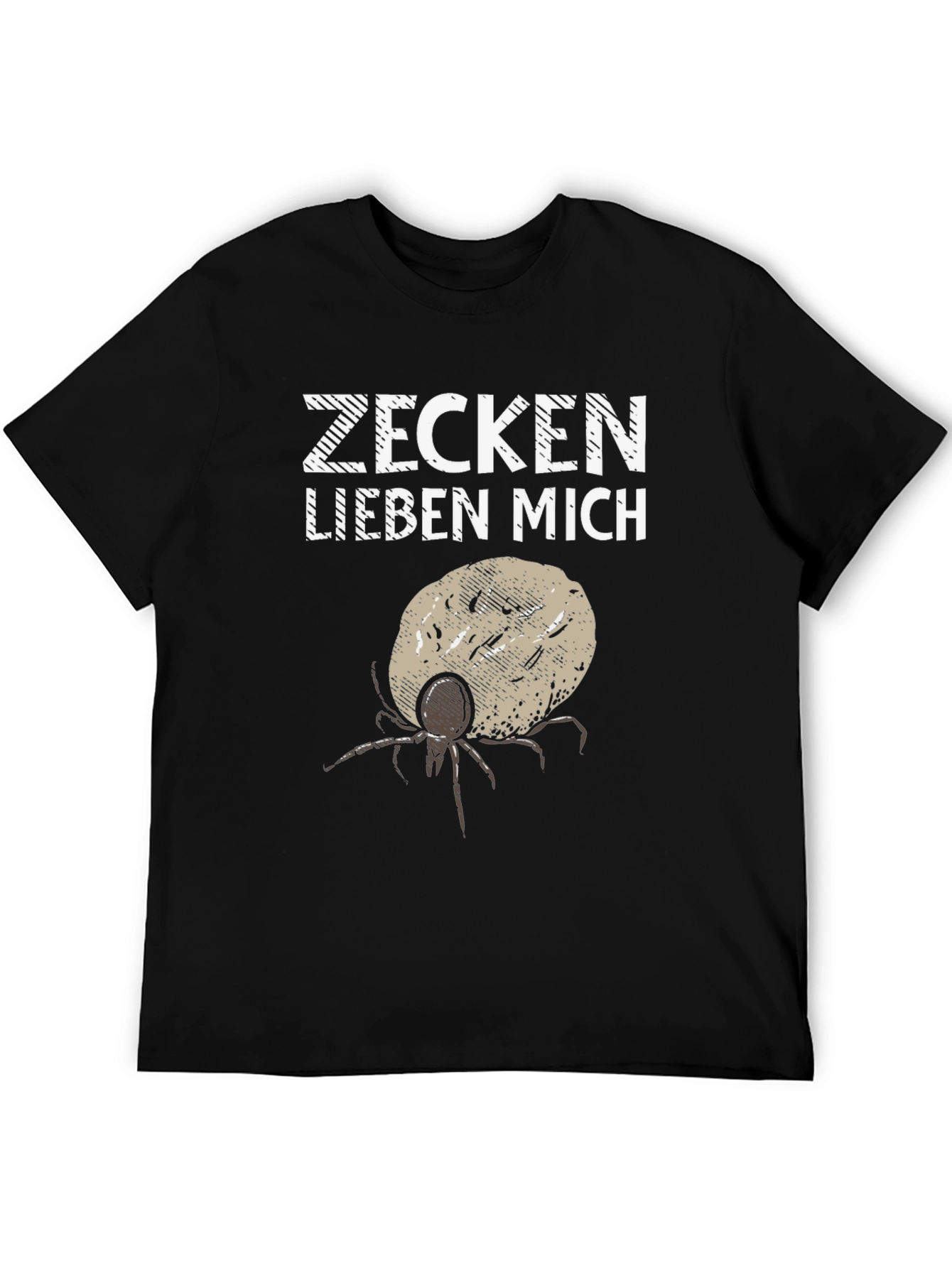 Zecken Lieben Mich Funny Tick Graphic Tee