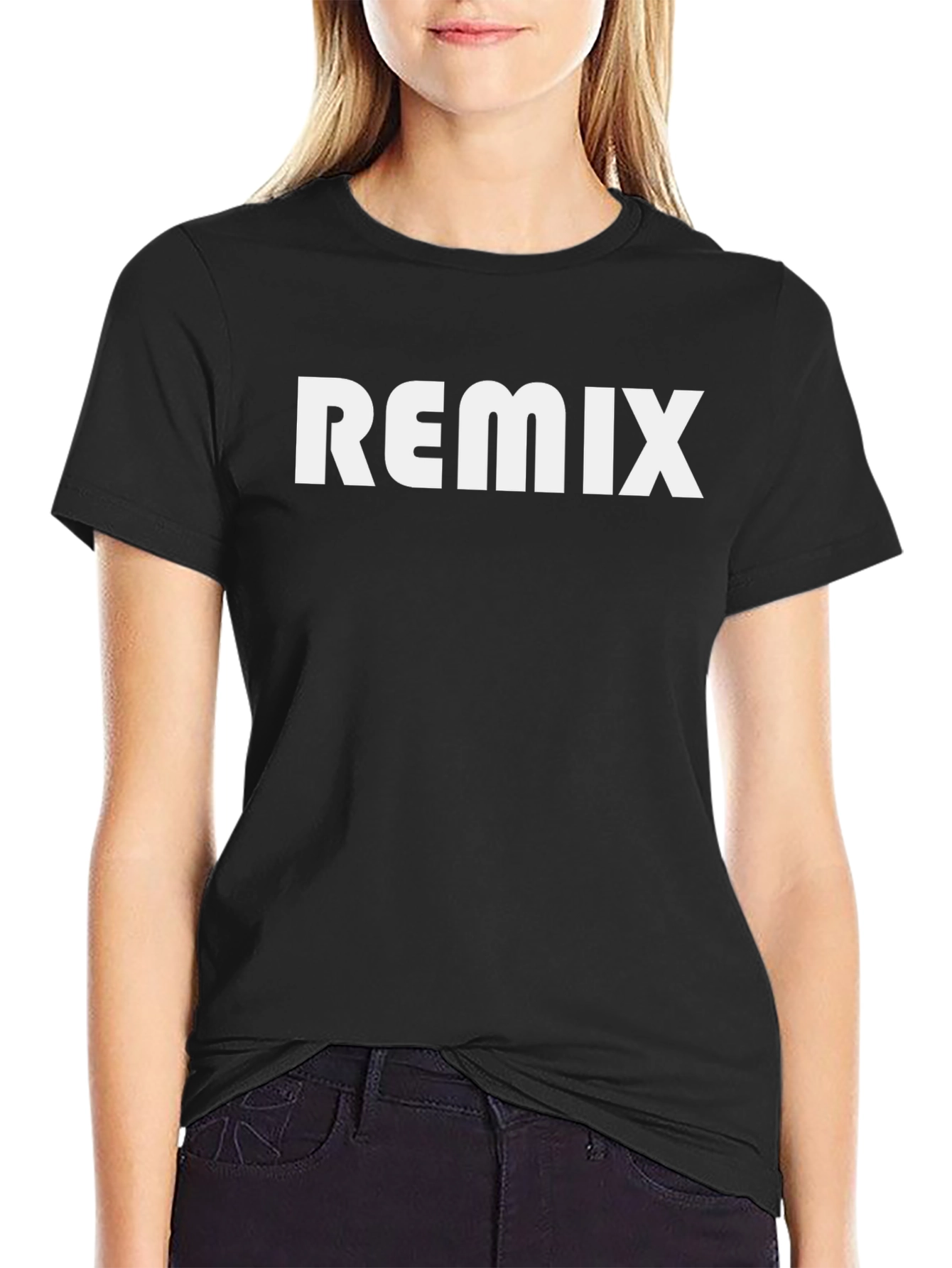 REMIX Black Graphic Tee - Modern Style