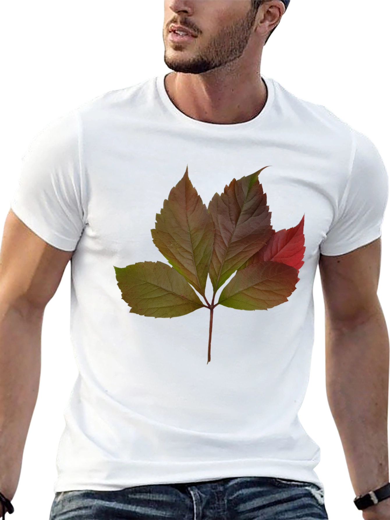 Autumn Leaf Graphic T-Shirt - Nature Inspired Design