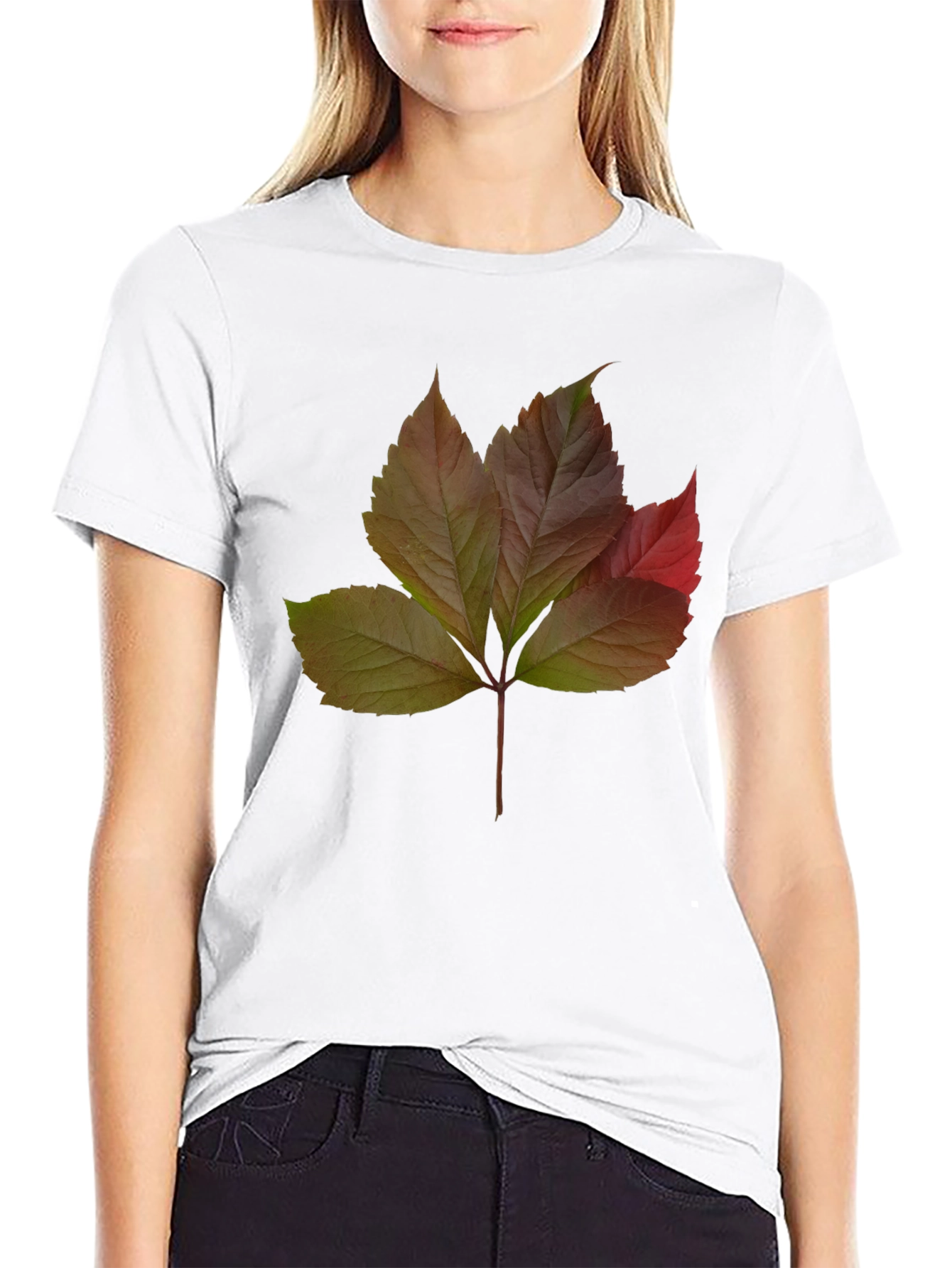 Autumn Leaf Graphic T-Shirt - Nature Inspired Design