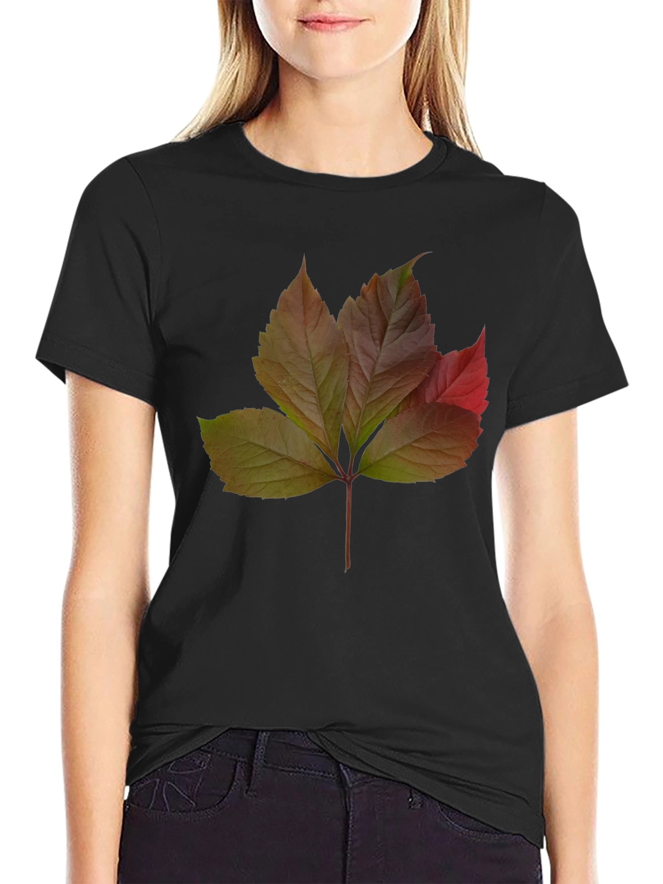 Autumn Leaf Graphic T-Shirt - Nature Inspired Design
