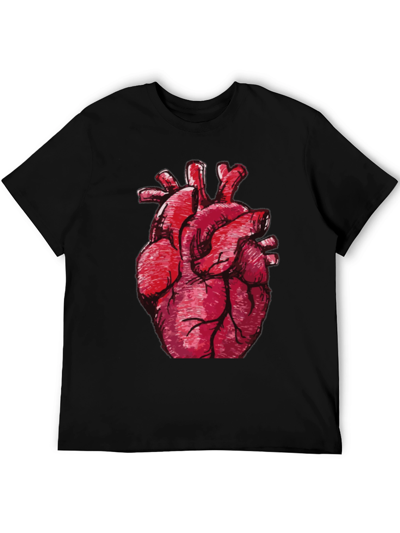 Anatomical Heart Graphic Black T-Shirt