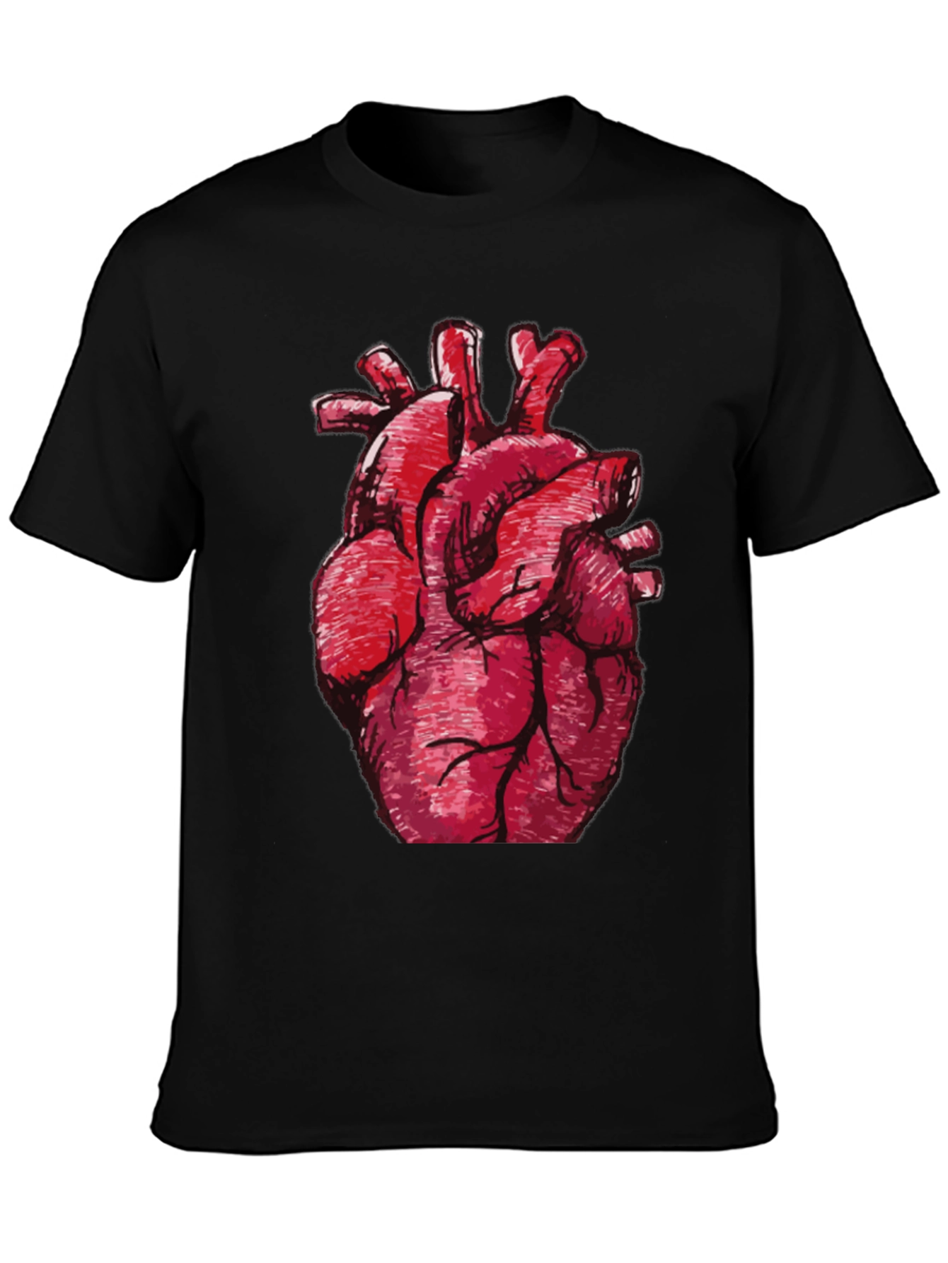 Anatomical Heart Graphic Black T-Shirt