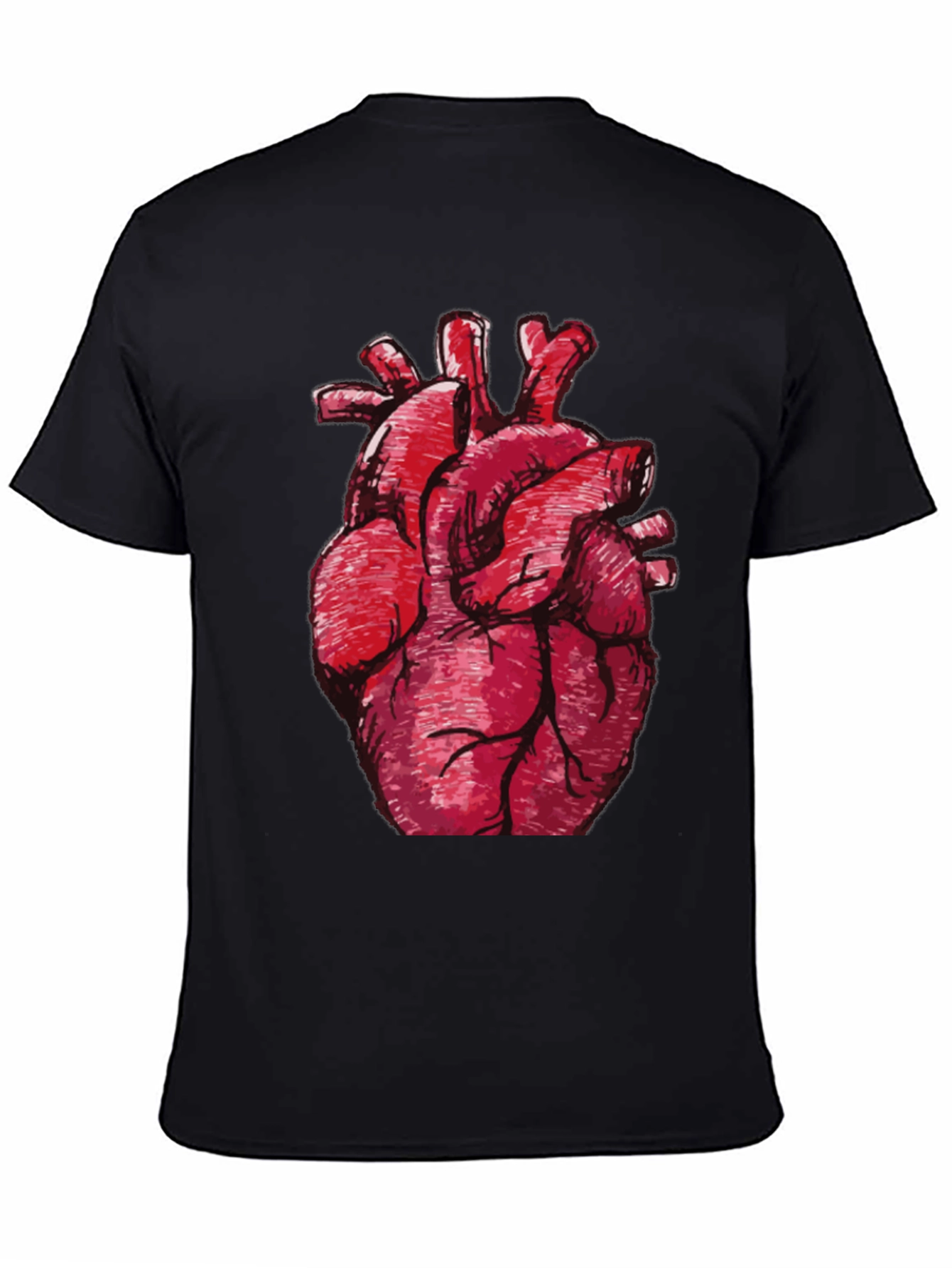 Anatomical Heart Graphic Black T-Shirt
