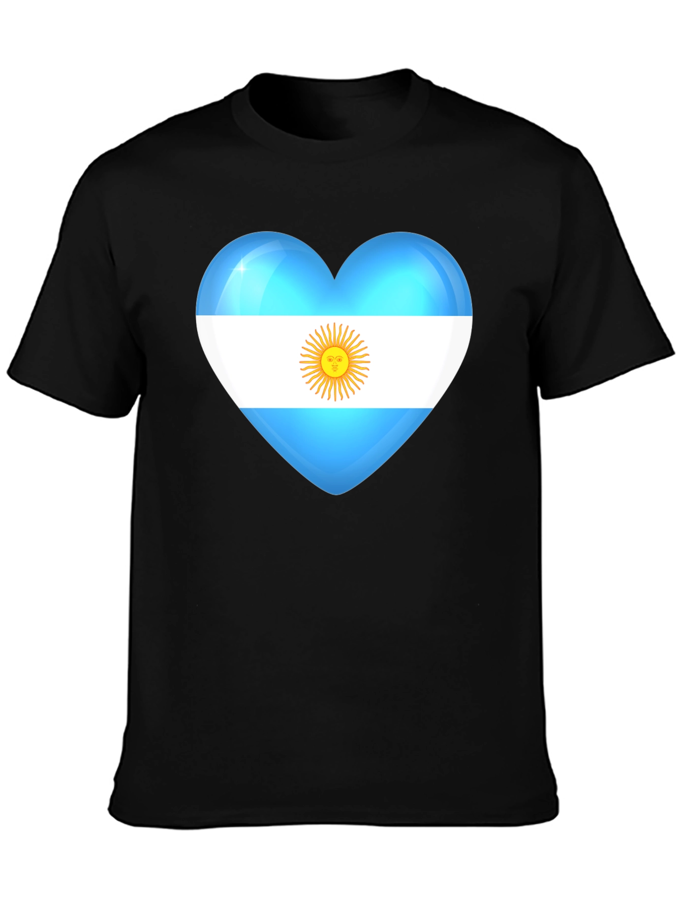 Argentina Heart Flag Graphic T-Shirt