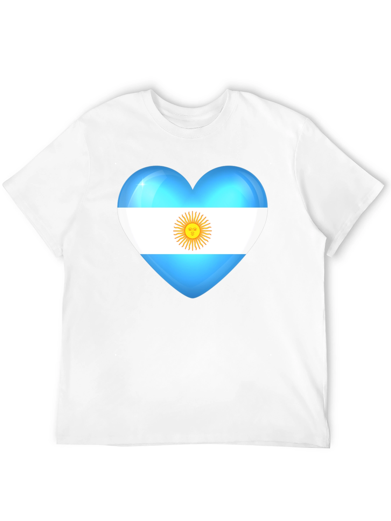 Argentina Heart Flag Graphic T-Shirt
