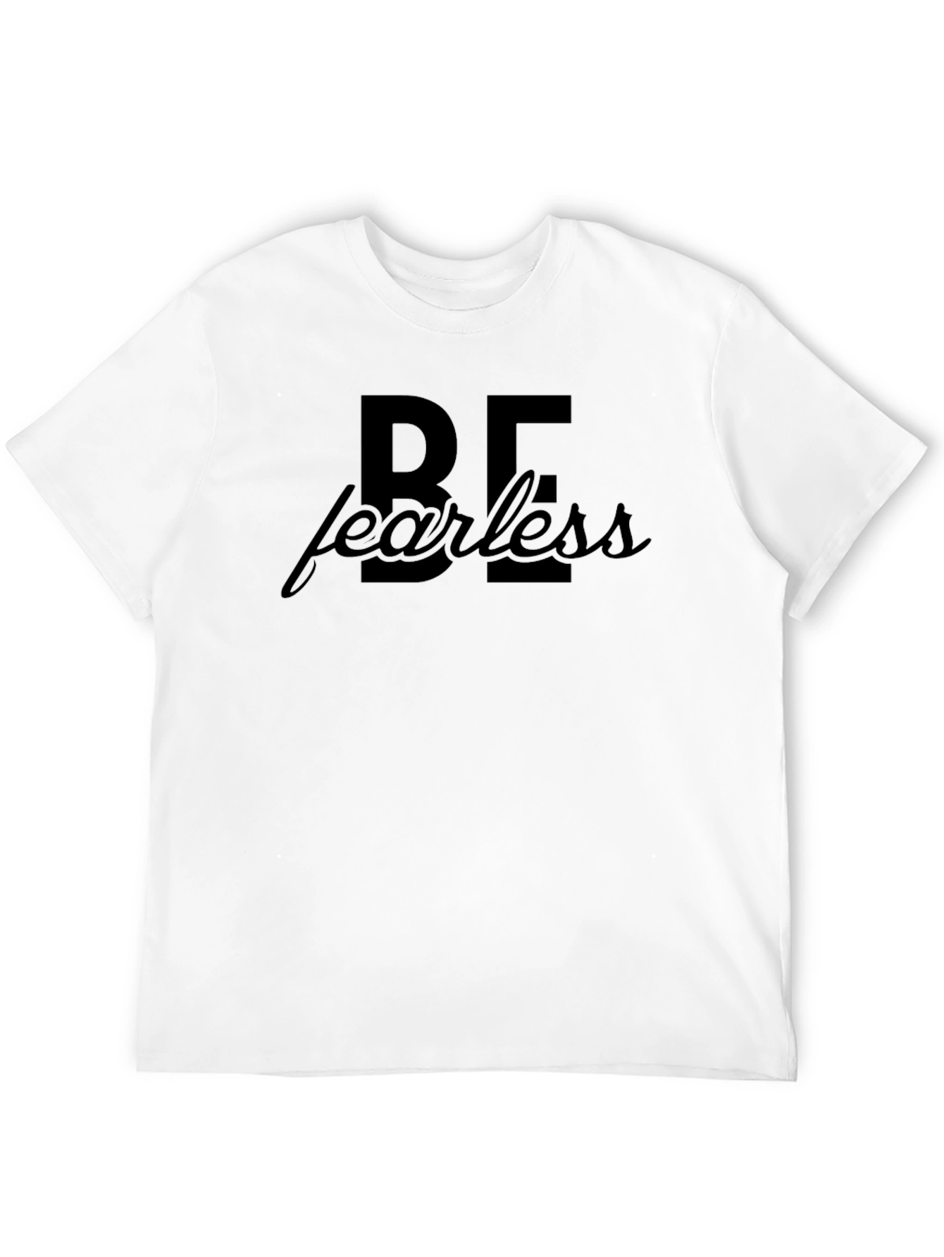Be Fearless Black Graphic Tee - Bold Statement