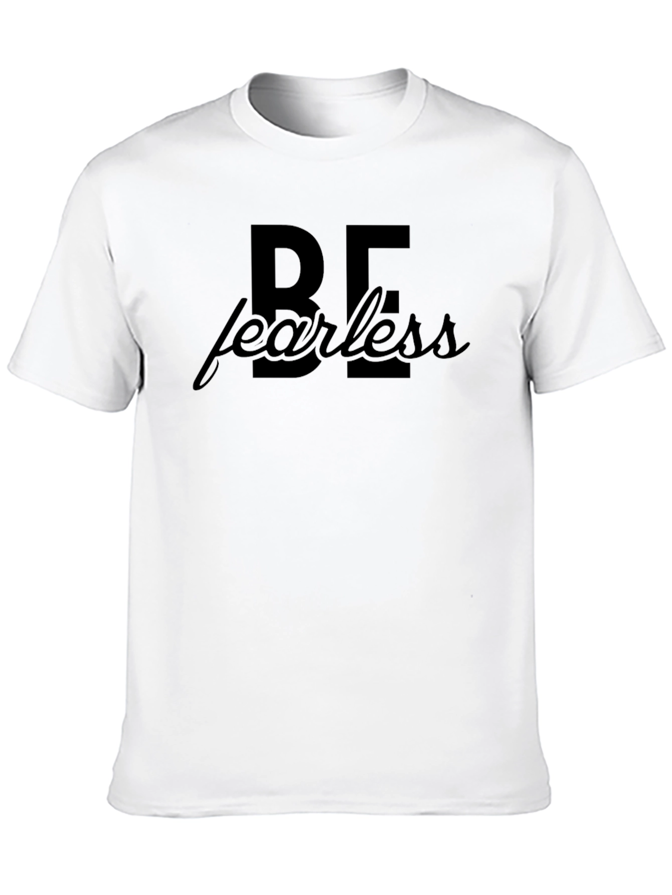 Be Fearless Black Graphic Tee - Bold Statement