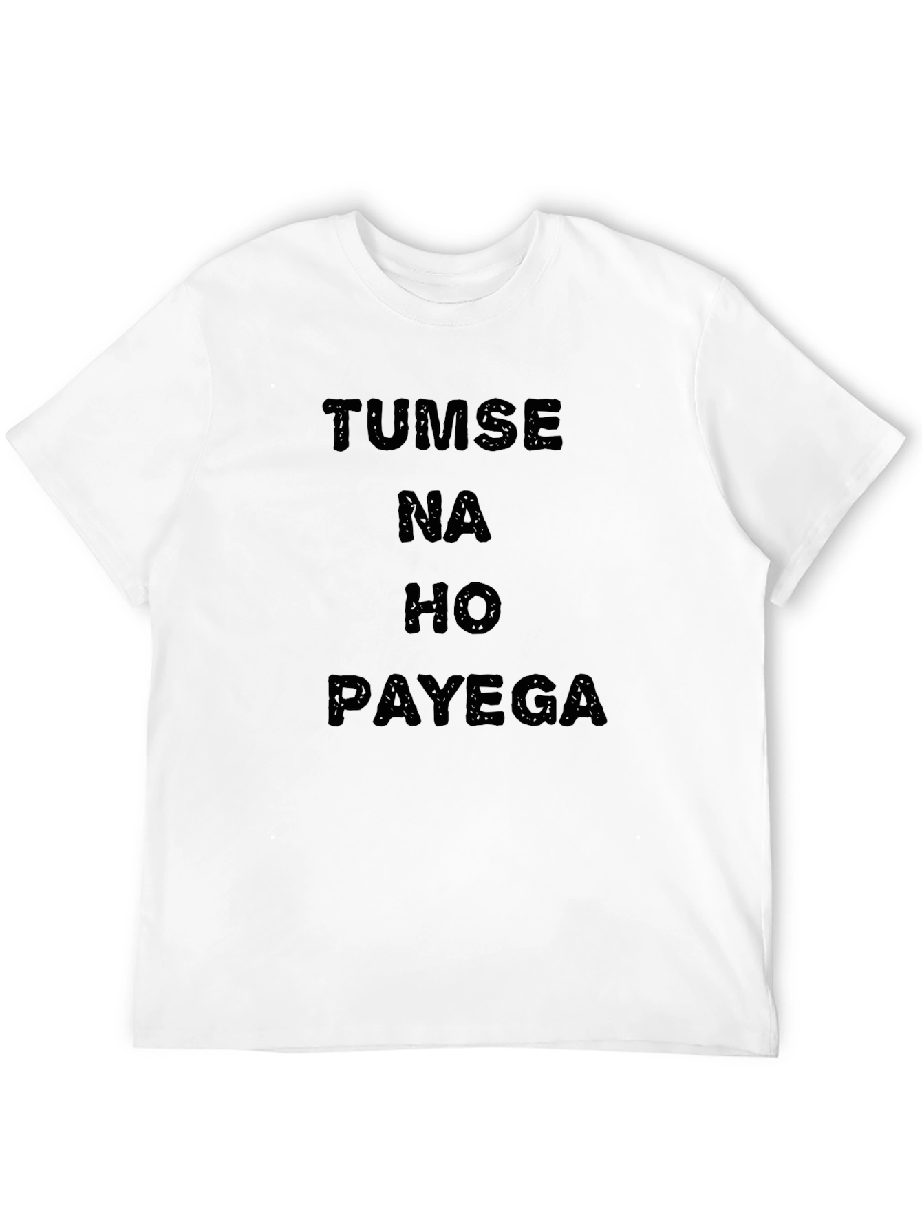 Tumse Na Ho Payega T-Shirt - Black Cotton Blend