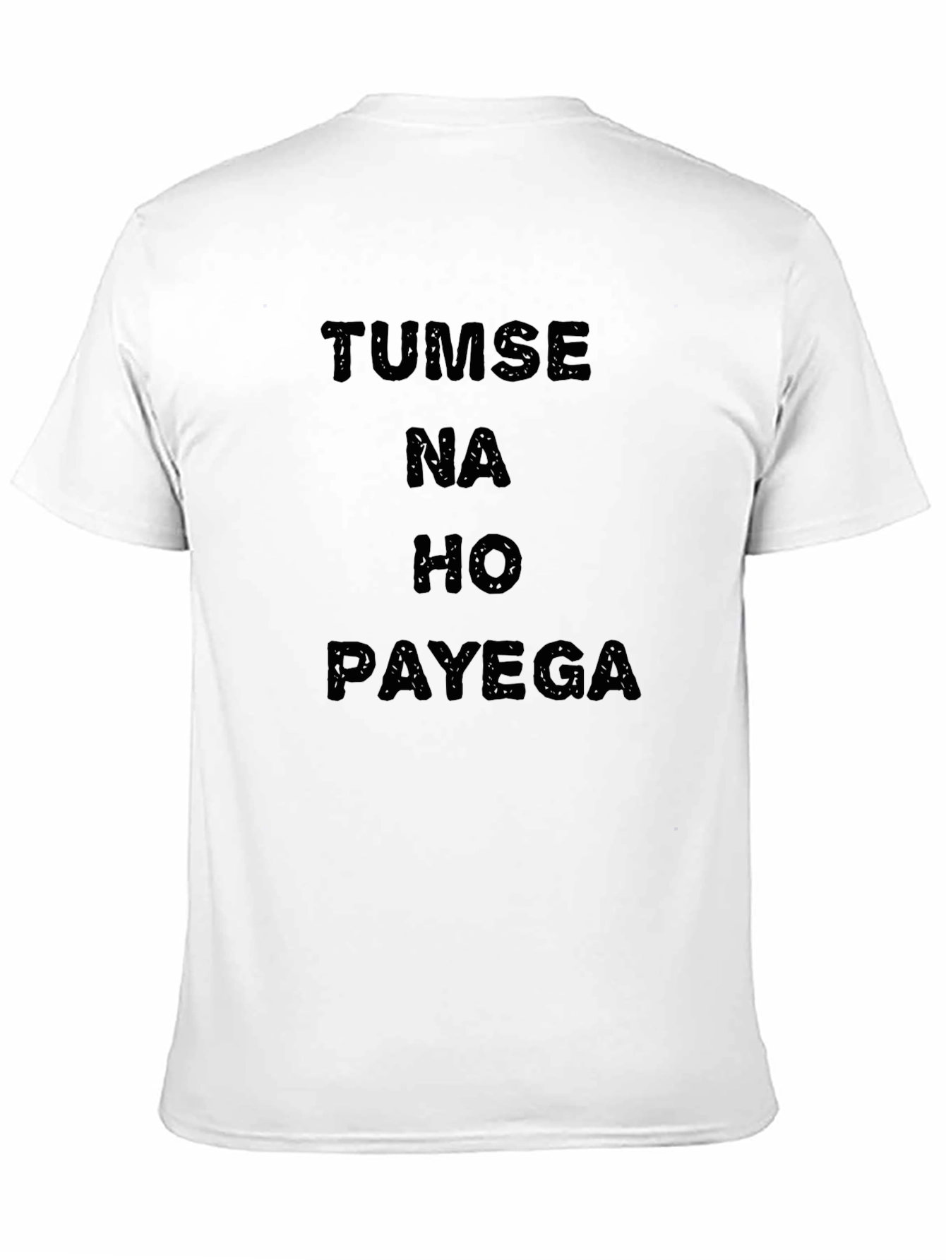 Tumse Na Ho Payega T-Shirt - Black Cotton Blend