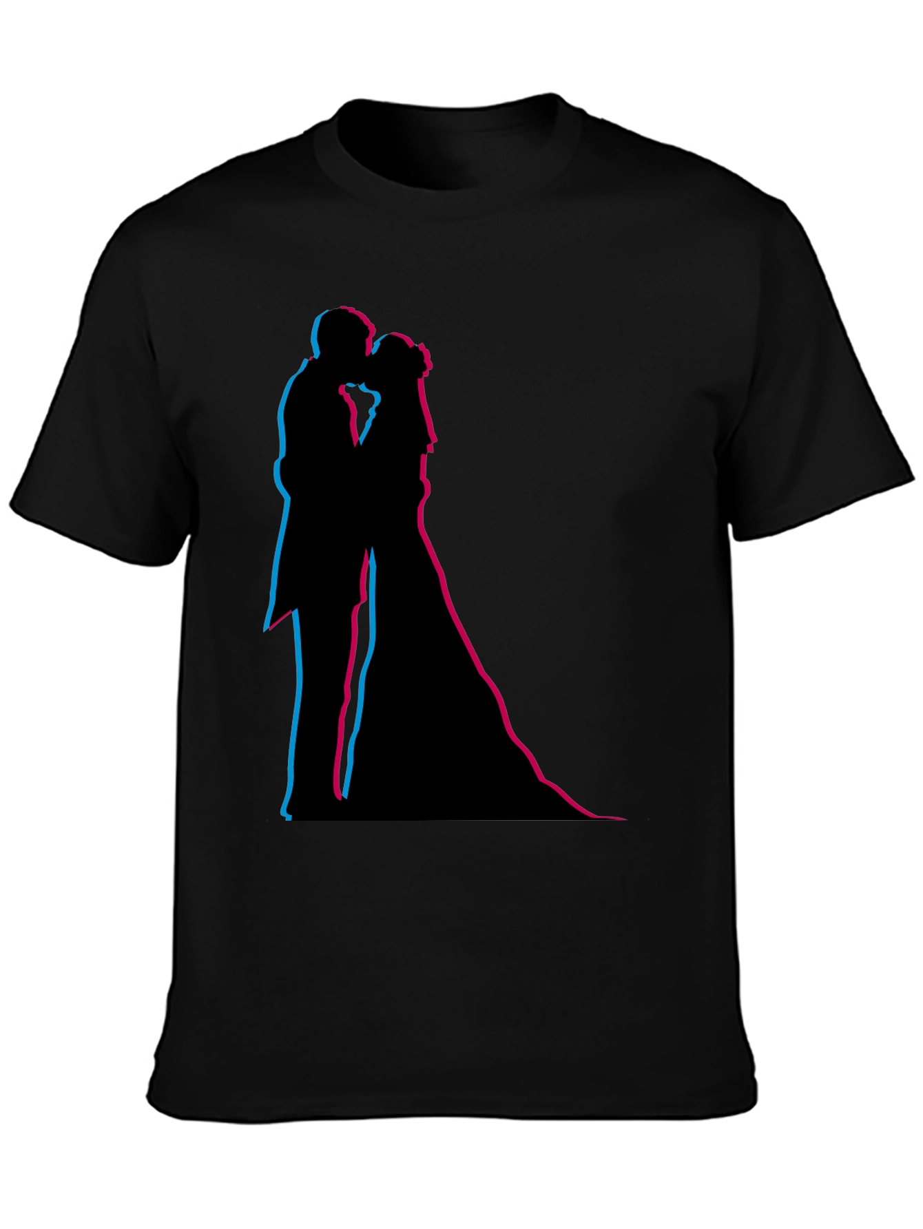 Silhouette Kiss Black T-Shirt