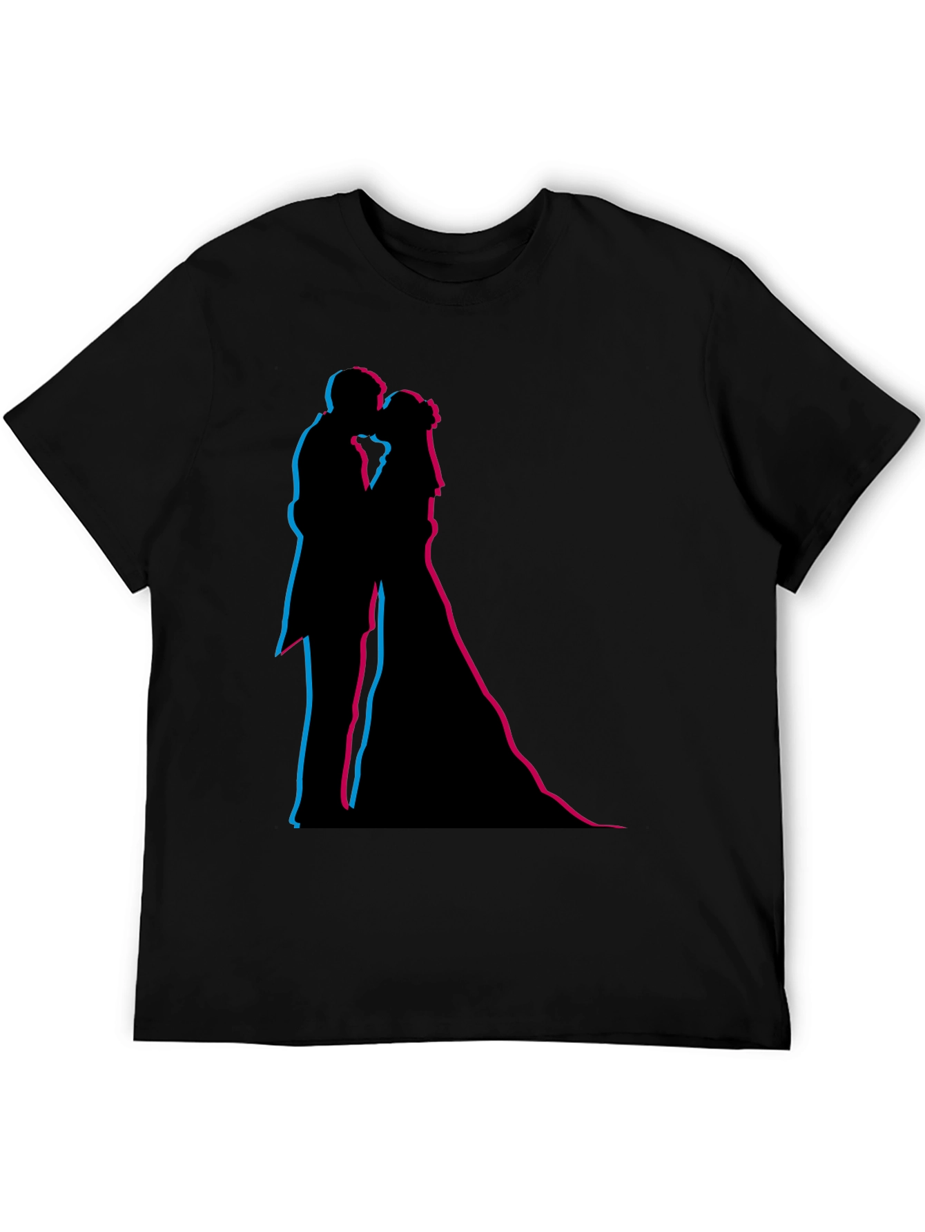Silhouette Kiss Black T-Shirt