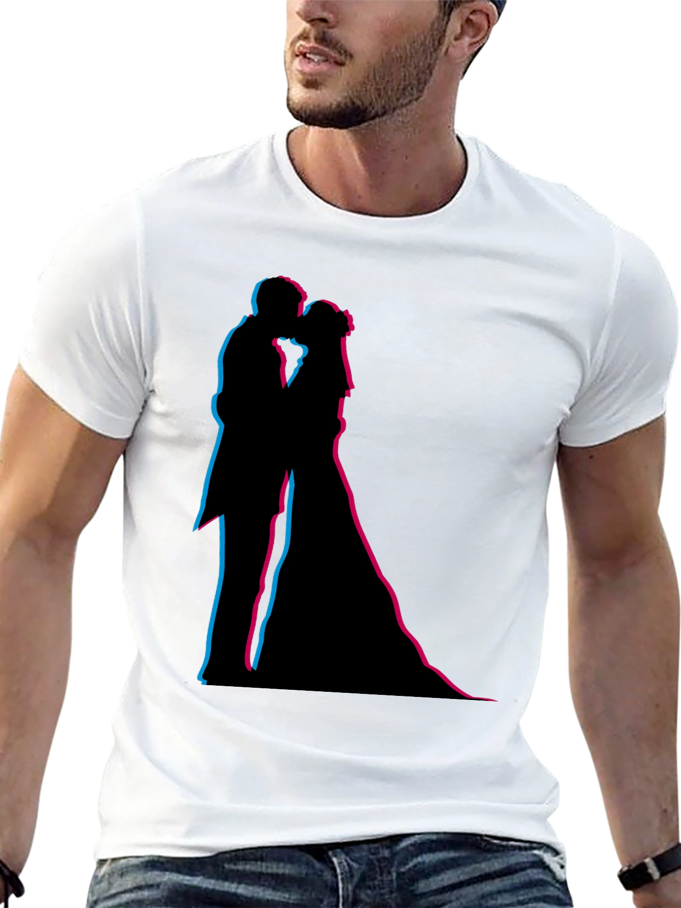 Silhouette Kiss Black T-Shirt