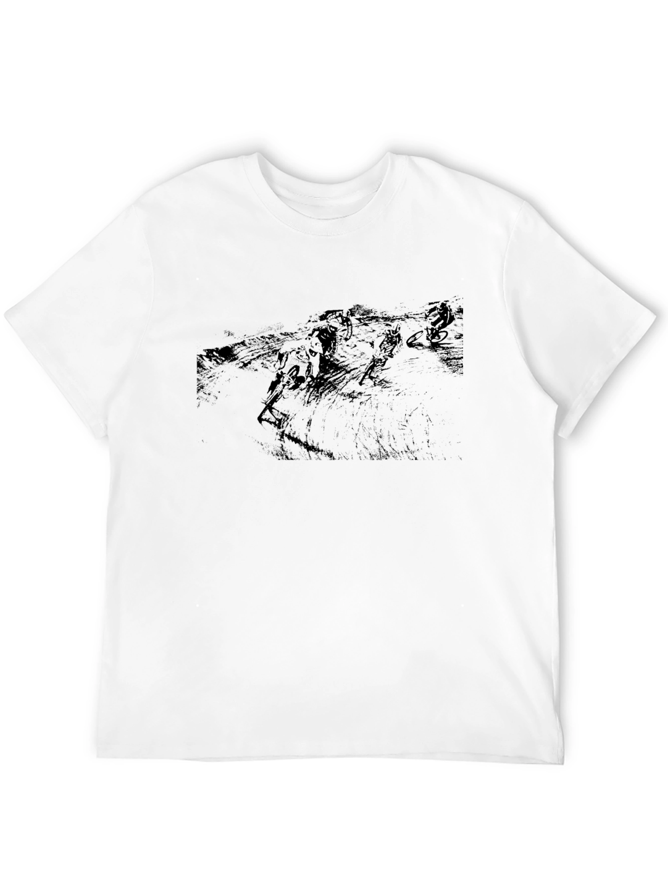 Black Graphic Tee - Cyclocross Design