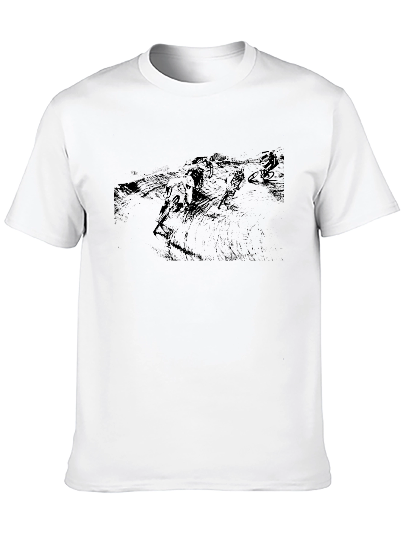 Black Graphic Tee - Cyclocross Design