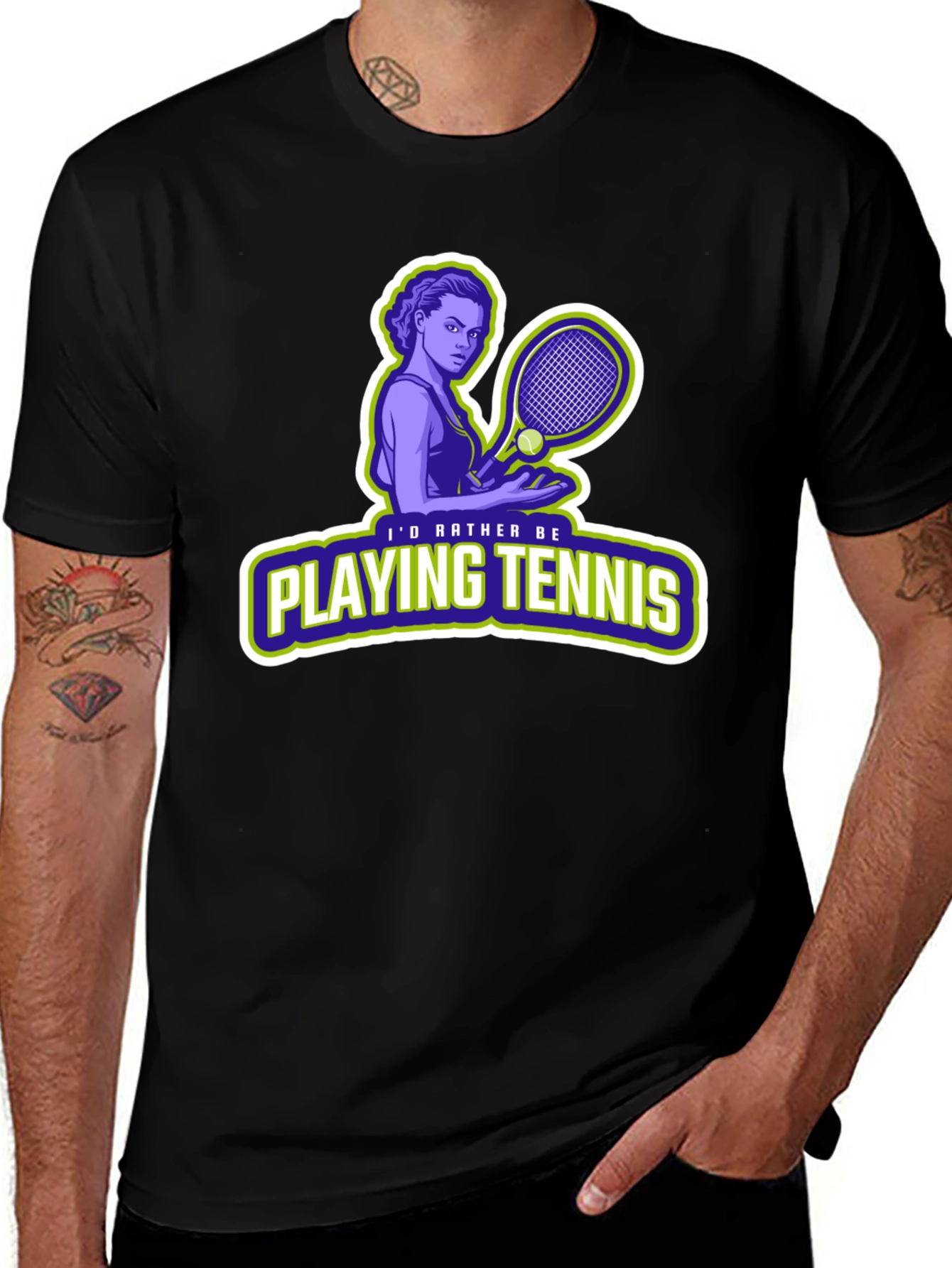 Tennis Player T-Shirt: Id Rather Be Playing Tennis!