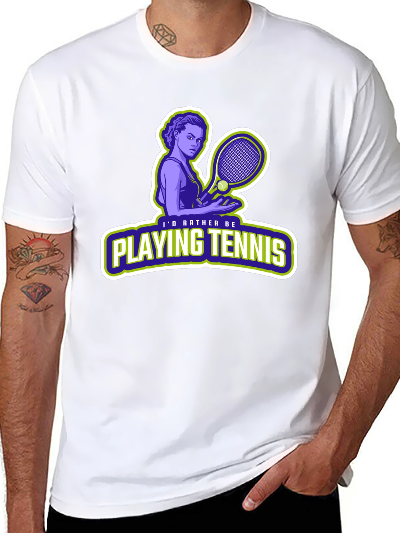 Tennis Player T-Shirt: Id Rather Be Playing Tennis!