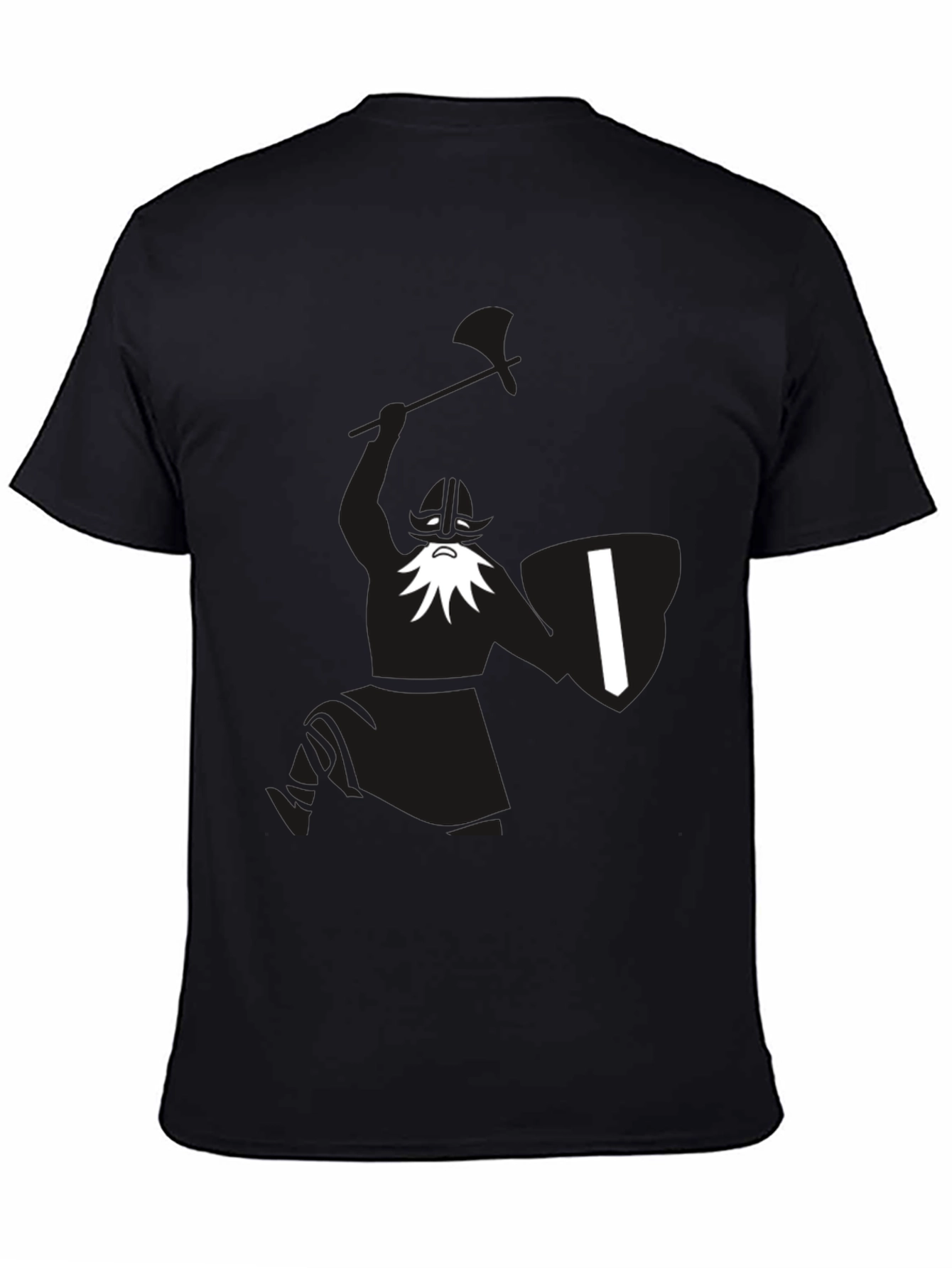 Viking Warrior Graphic Black T-Shirt
