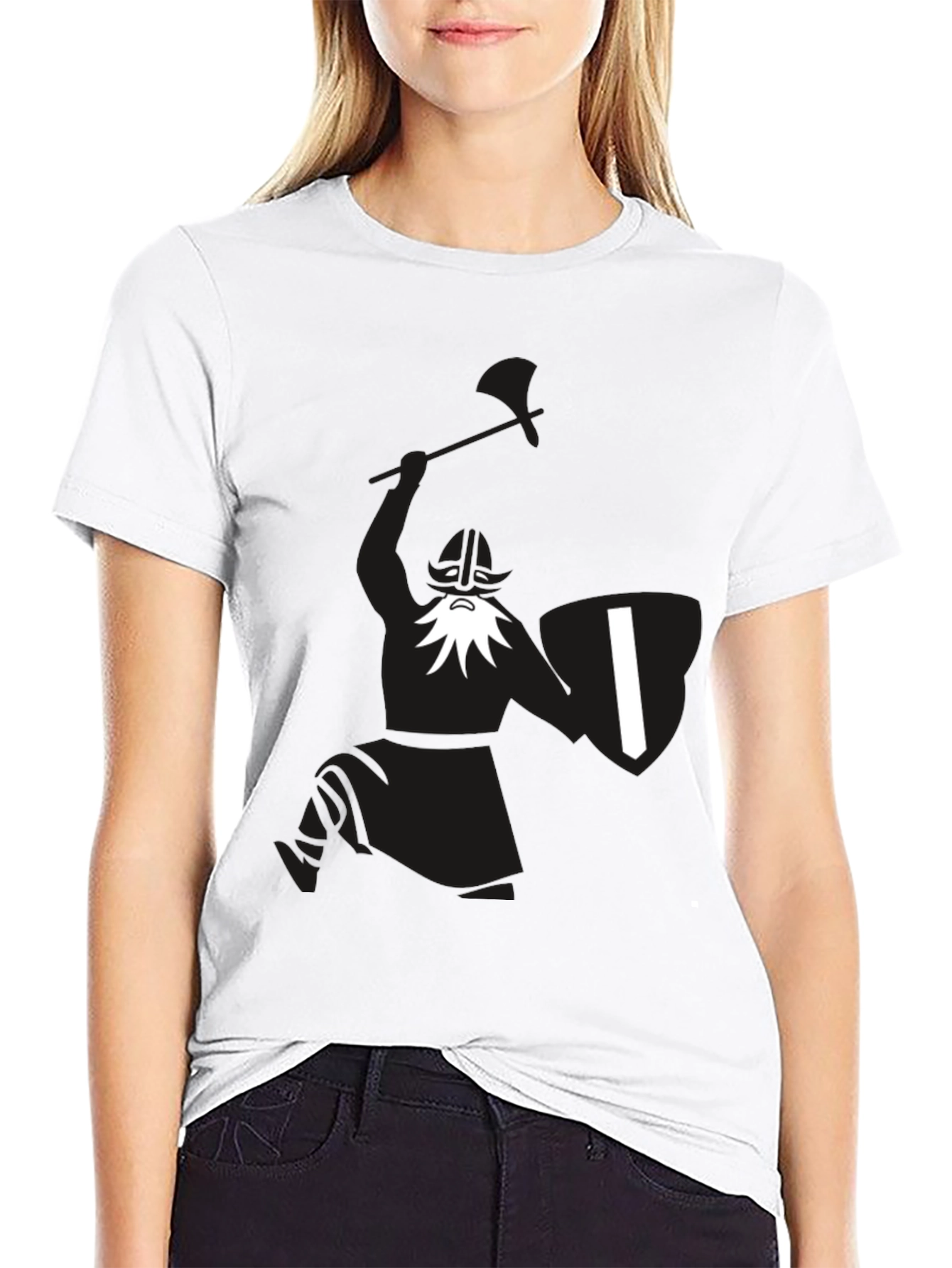 Viking Warrior Graphic Black T-Shirt