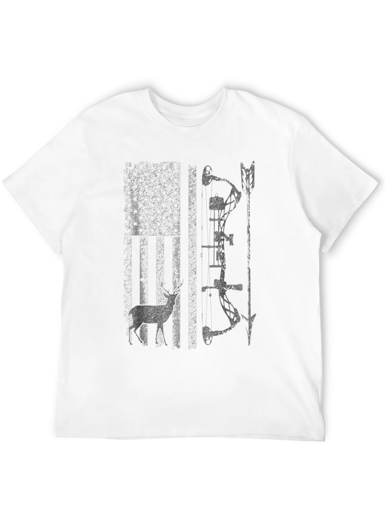American Flag Deer Hunting Bow T-Shirt