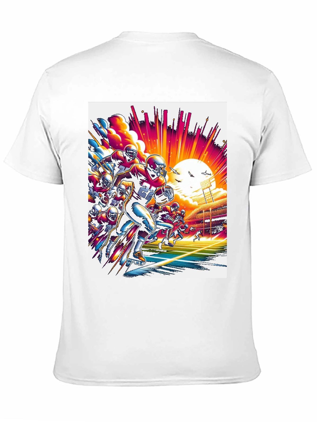 Retro Football Graphic Tee - Black