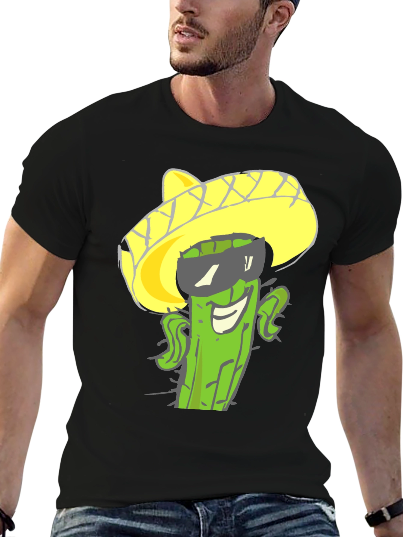 Cactus Sombrero Graphic Tee - Cool Summer Style