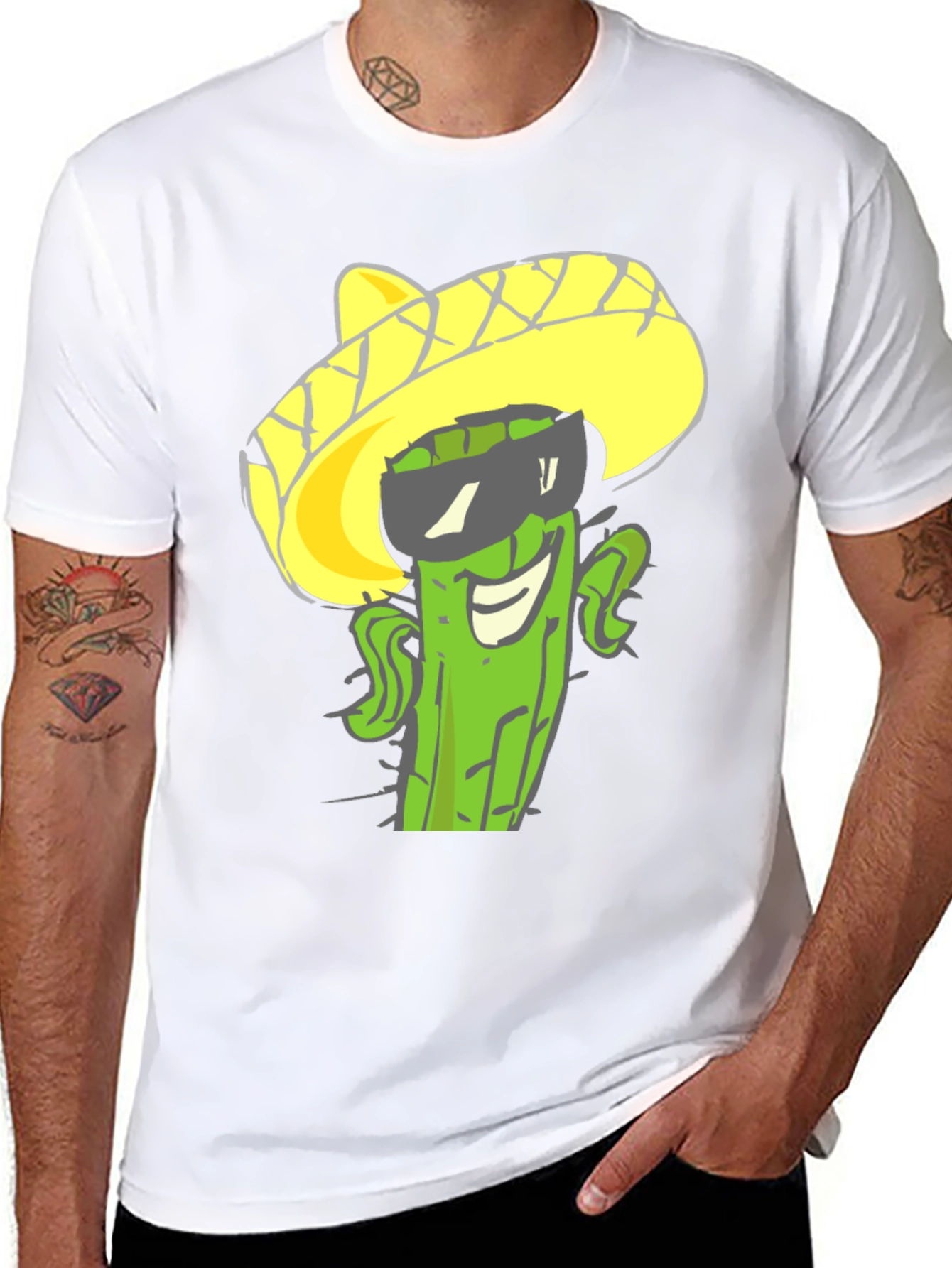 Cactus Sombrero Graphic Tee - Cool Summer Style