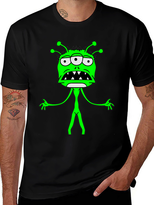 Three-Eyed Alien Graphic Tee - Black