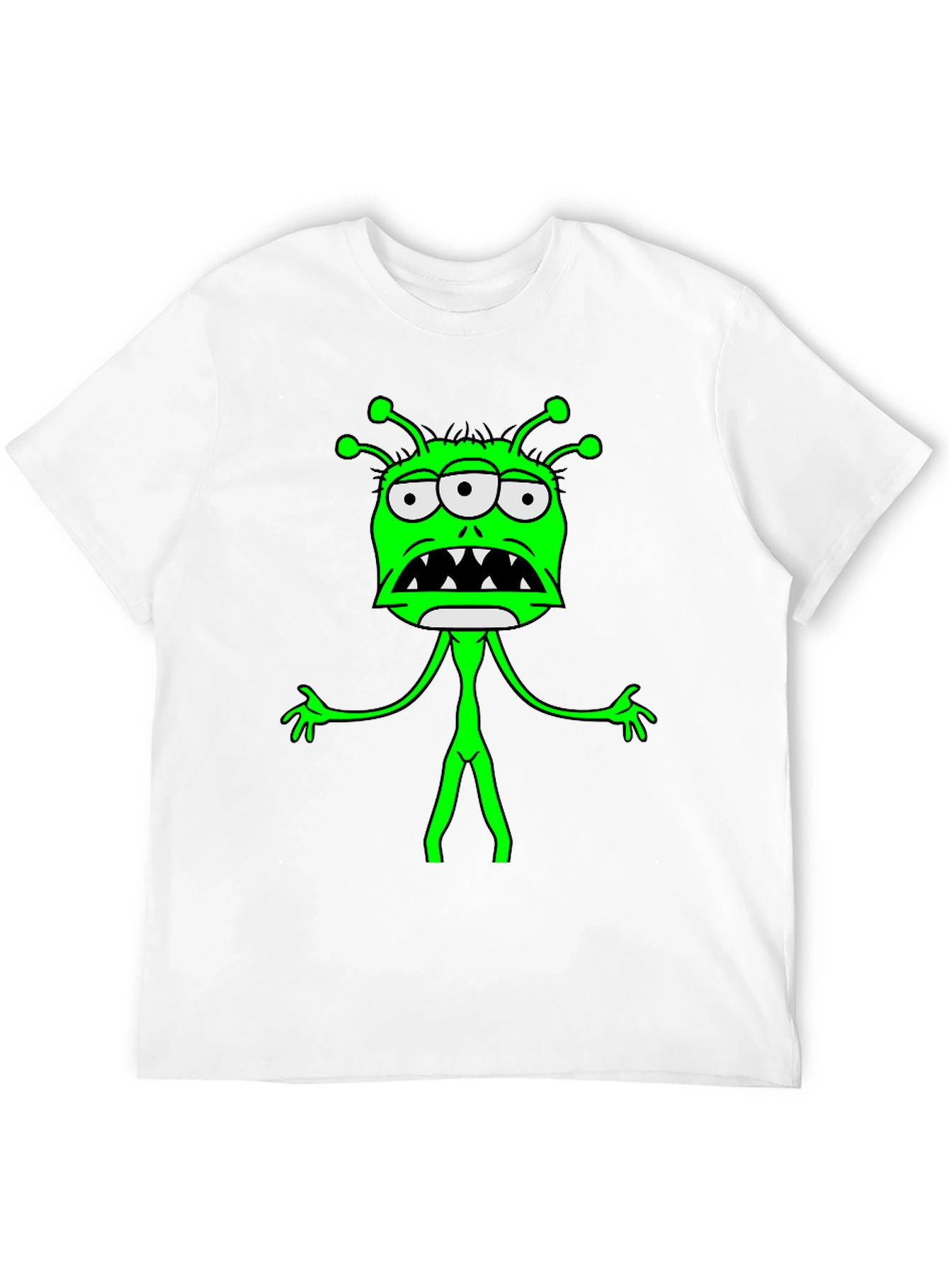 Three-Eyed Alien Graphic Tee - Black