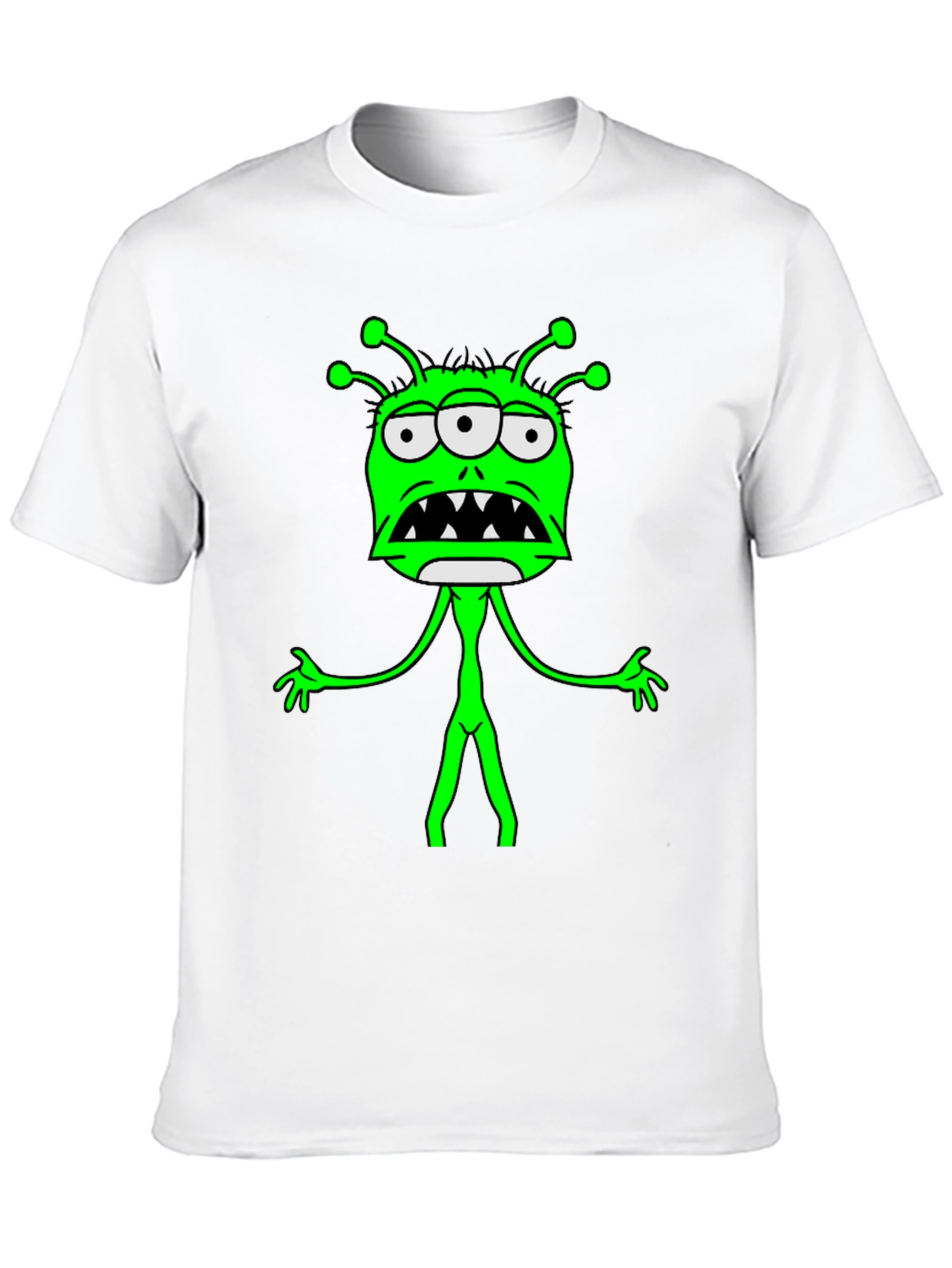 Three-Eyed Alien Graphic Tee - Black