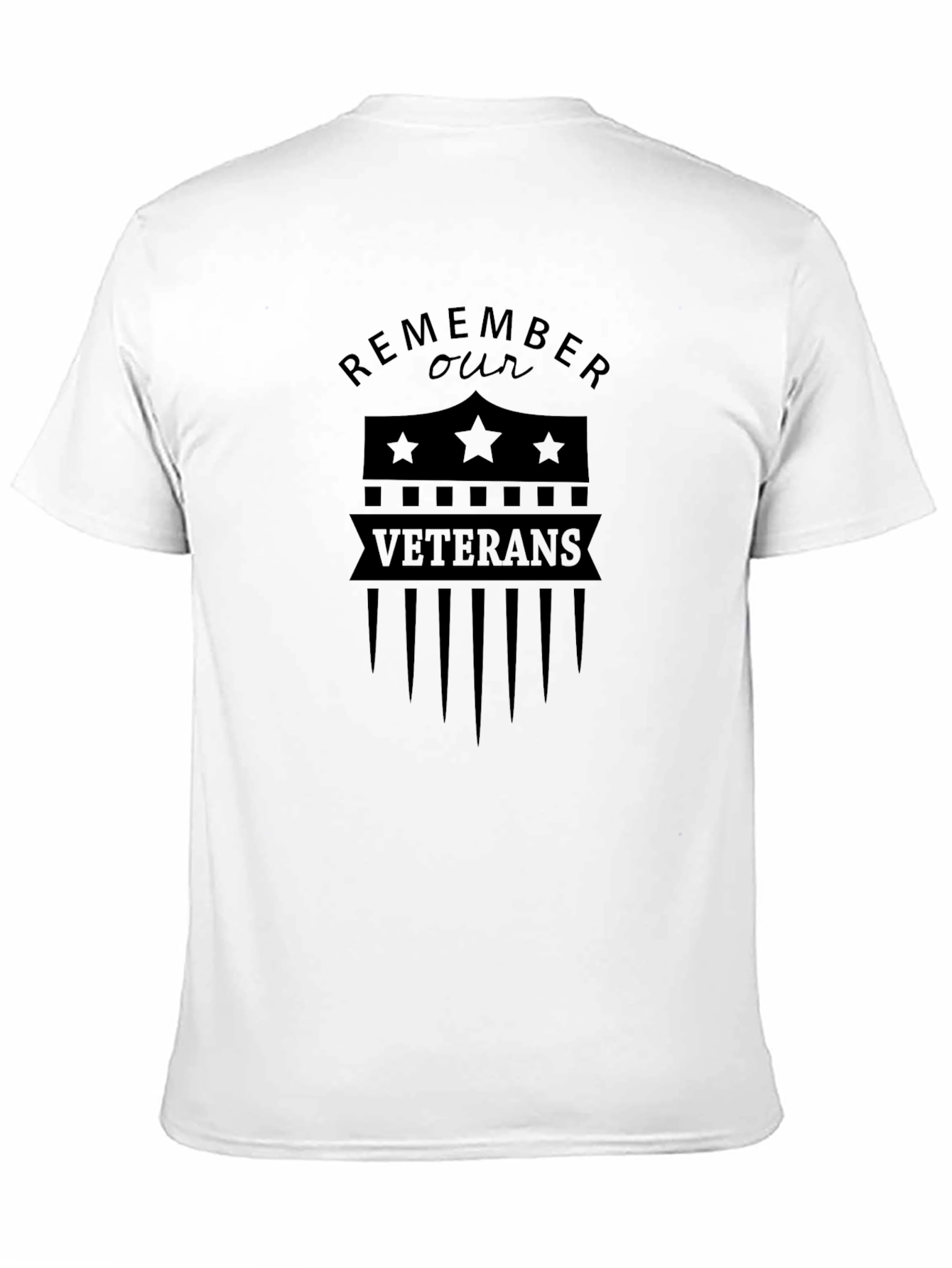 Remember Our Veterans Graphic Tee - Black Patriotic Shirt