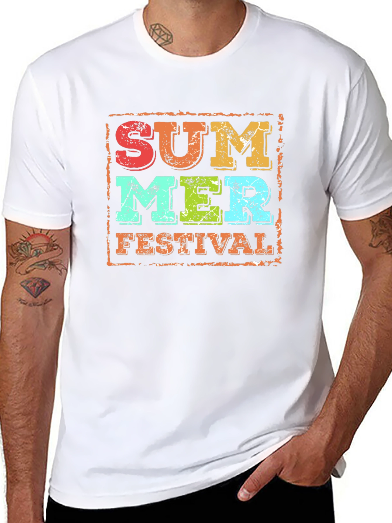 Summer Festival Graphic Tee - Retro Design