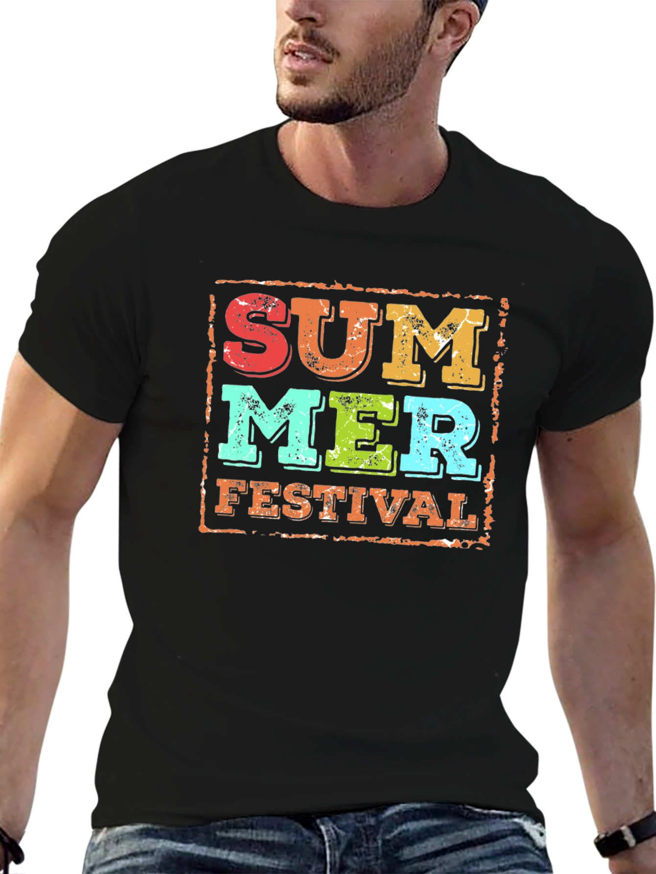 Summer Festival Graphic Tee - Retro Design