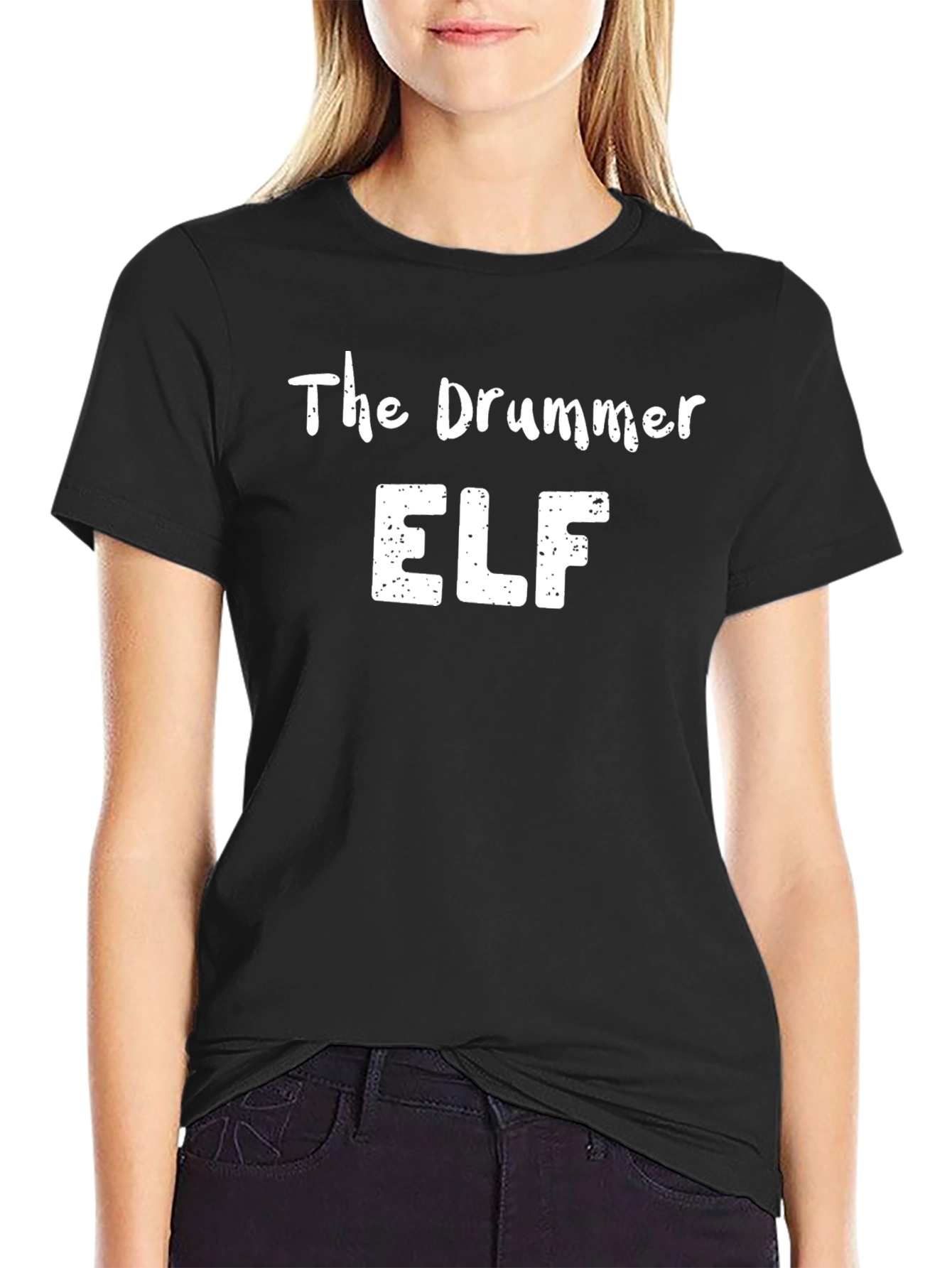 The Drummer Elf T-Shirt - Holiday Gift