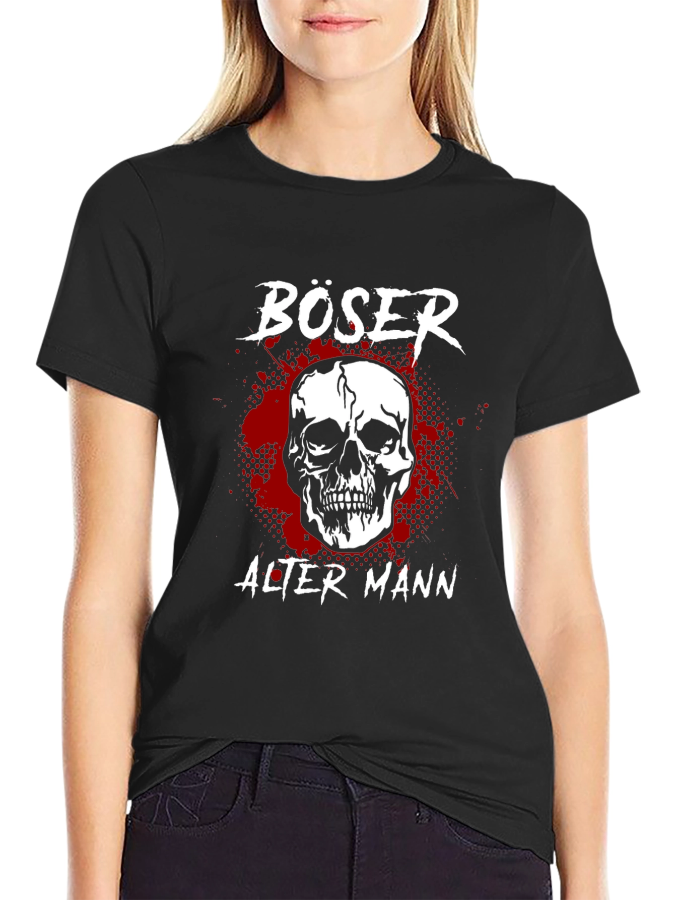 Böser Alter Mann Skull Graphic Tee