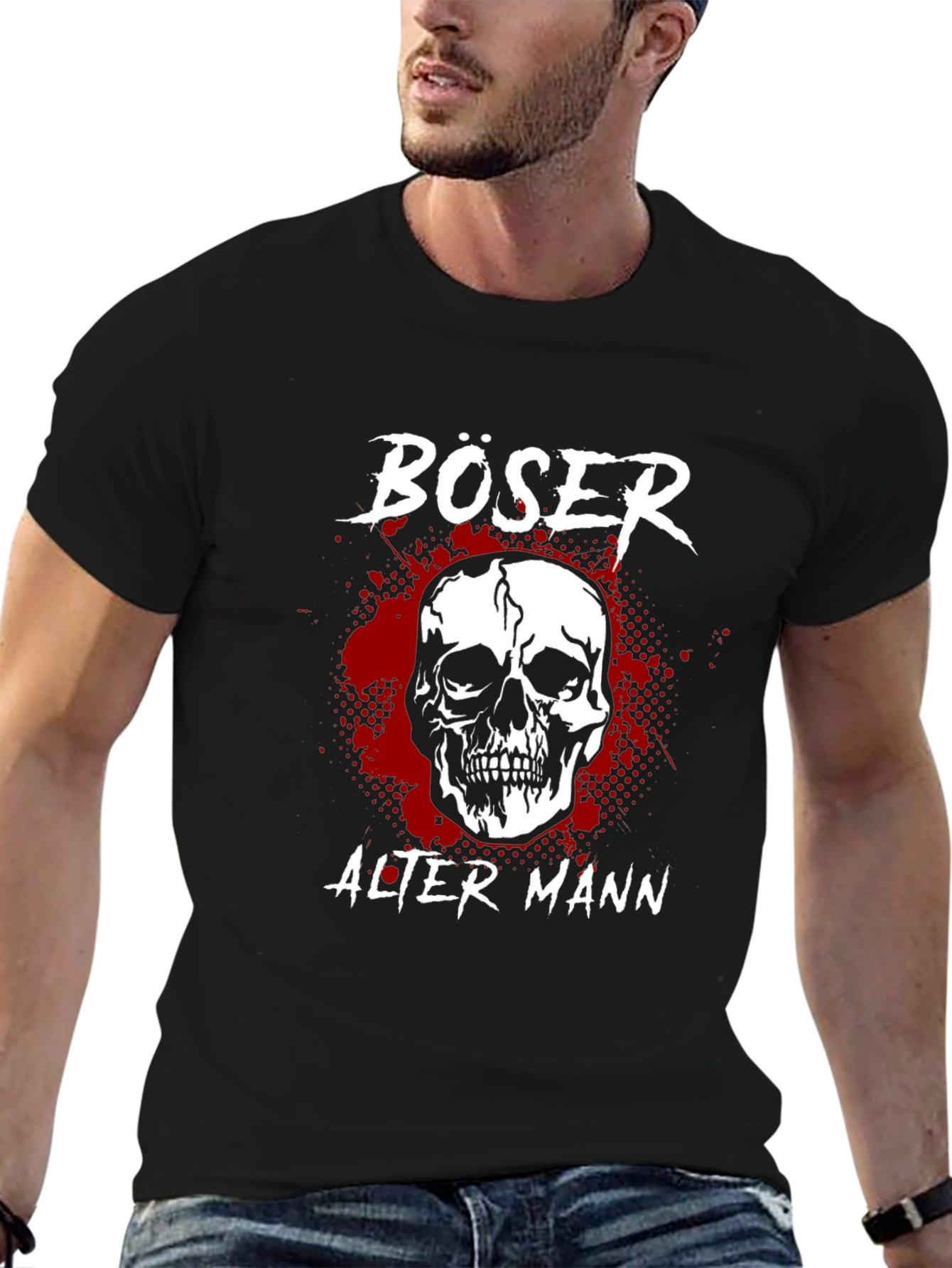 Böser Alter Mann Skull Graphic Tee