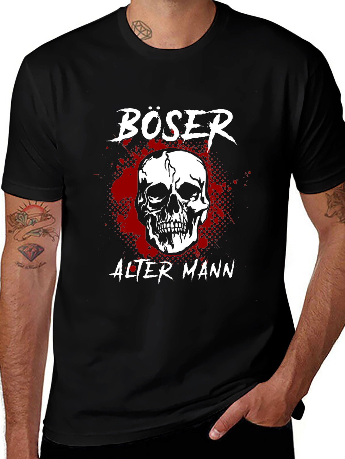 Böser Alter Mann Skull Graphic Tee