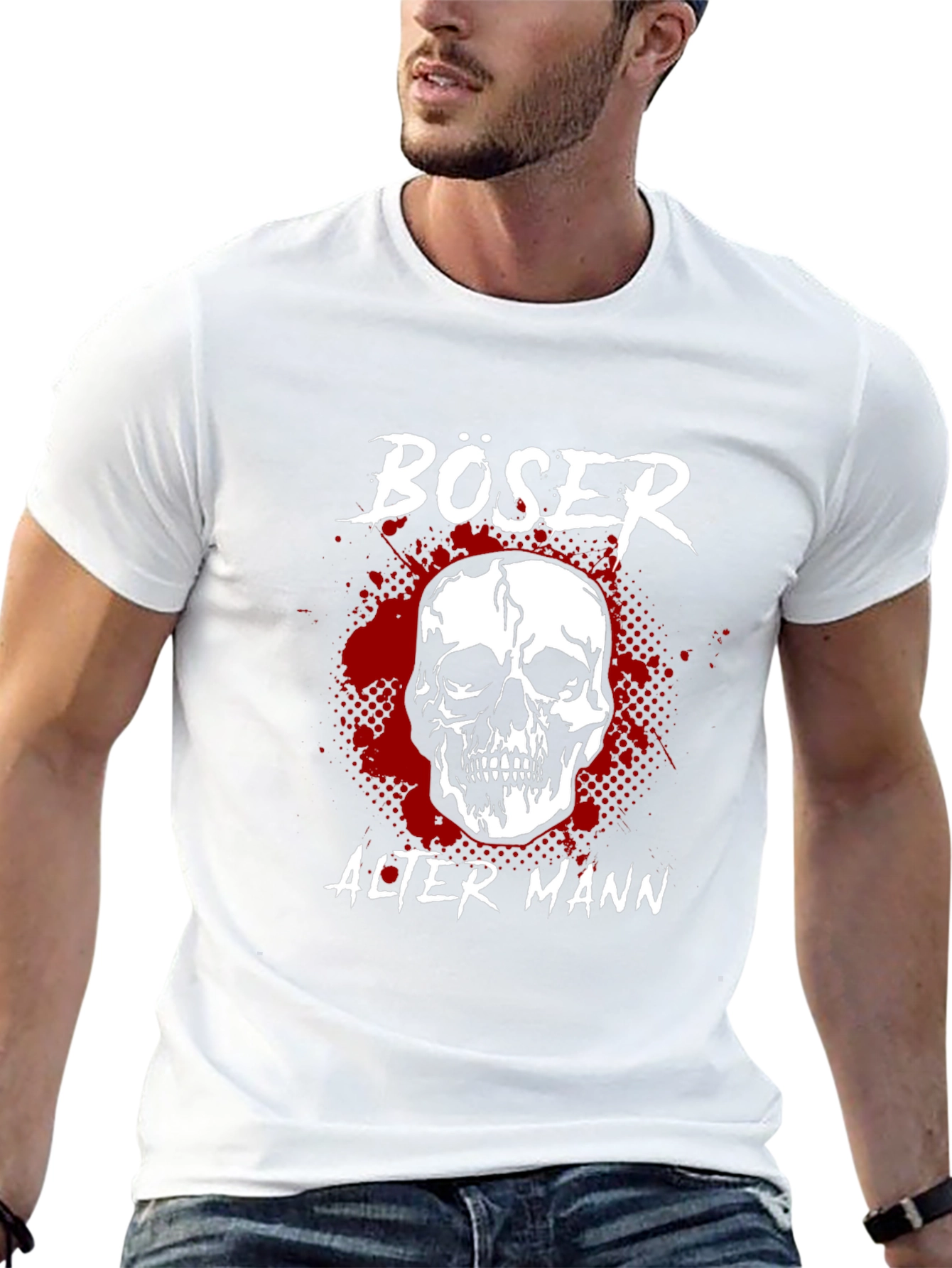 Böser Alter Mann Skull Graphic Tee