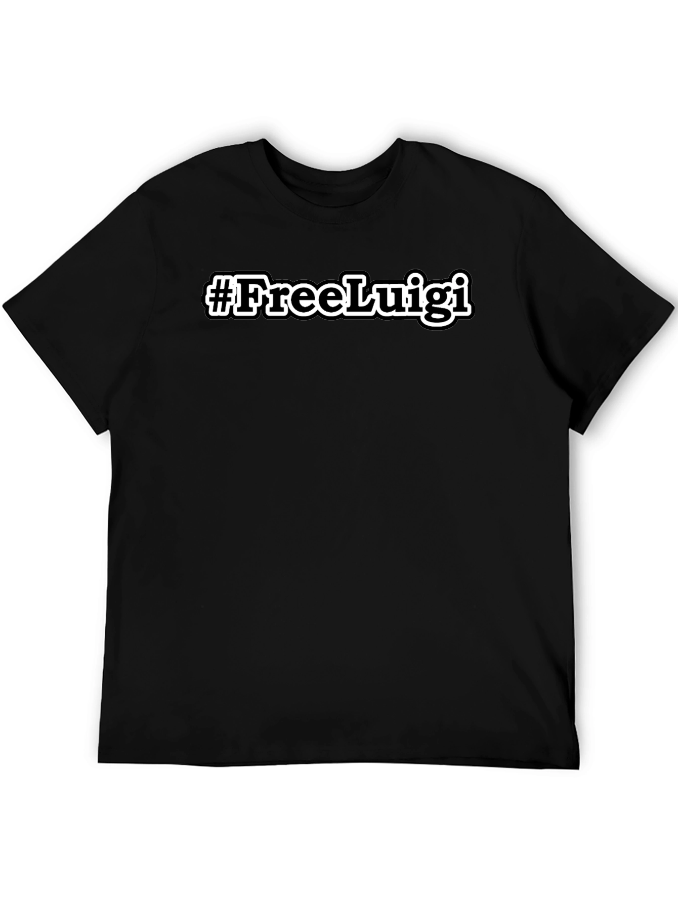 #FreeLuigi Black T-Shirt - Trendy Graphic Tee