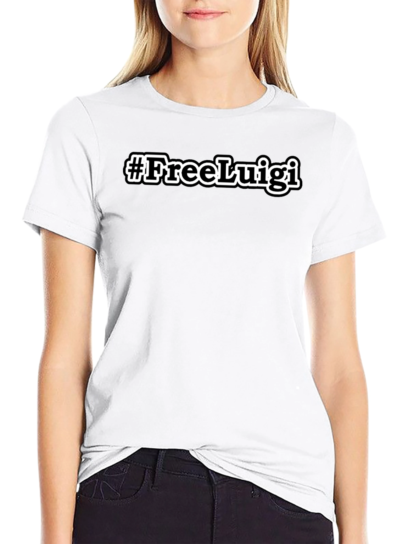 #FreeLuigi Black T-Shirt - Trendy Graphic Tee
