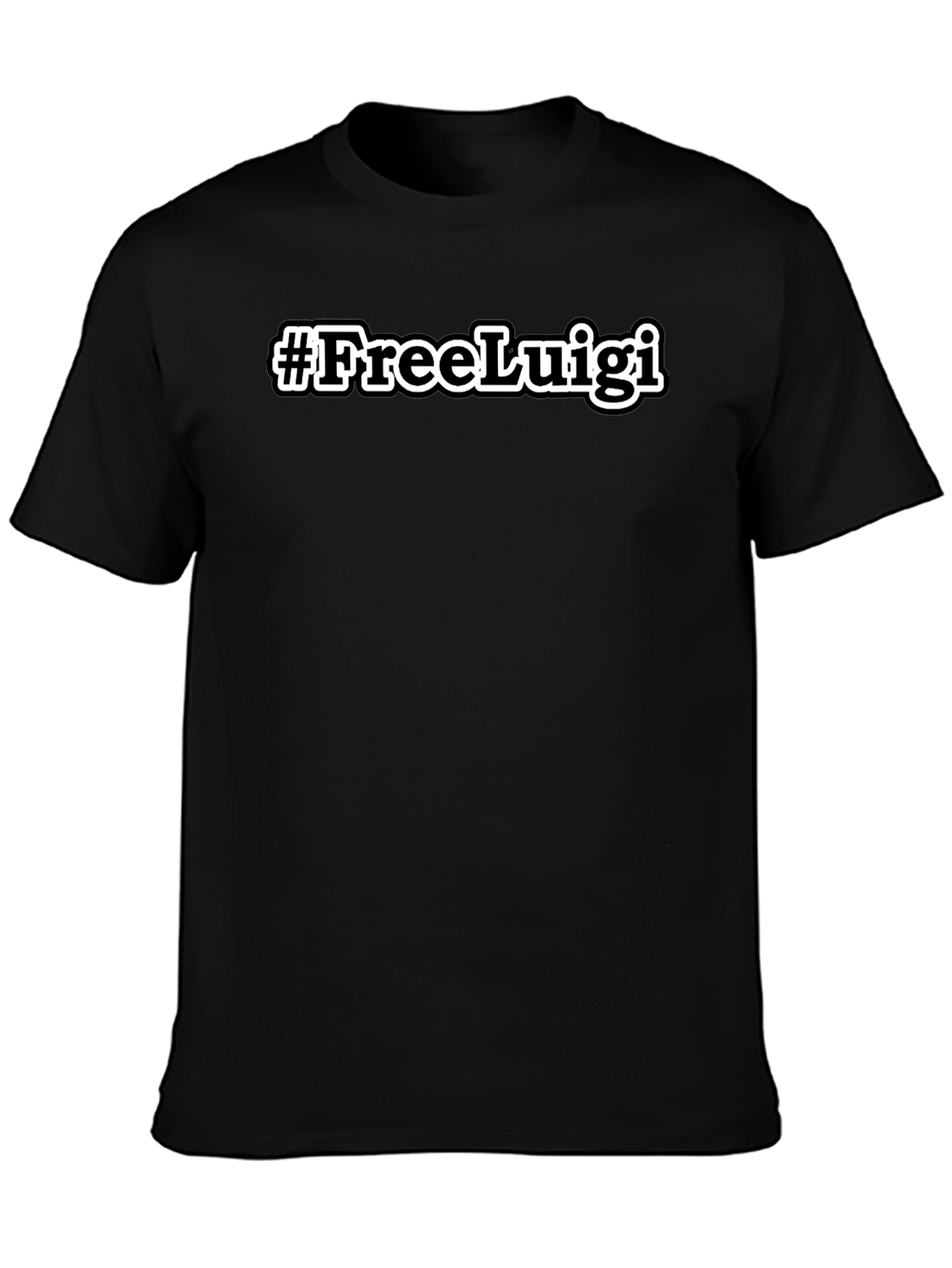 #FreeLuigi Black T-Shirt - Trendy Graphic Tee