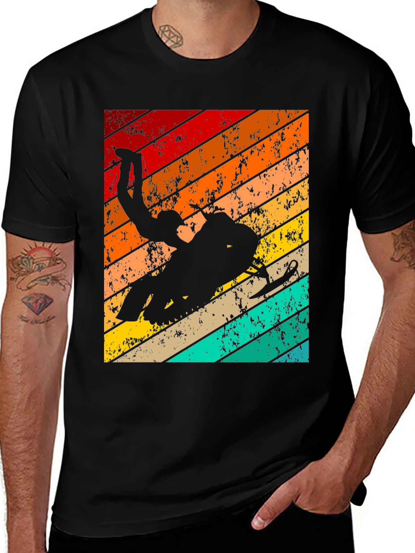 Retro Snowmobile Stunt T-Shirt