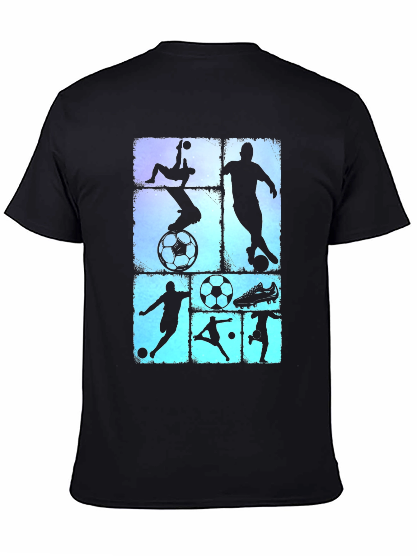 Soccer Silhouette Graphic Tee - Black T-Shirt