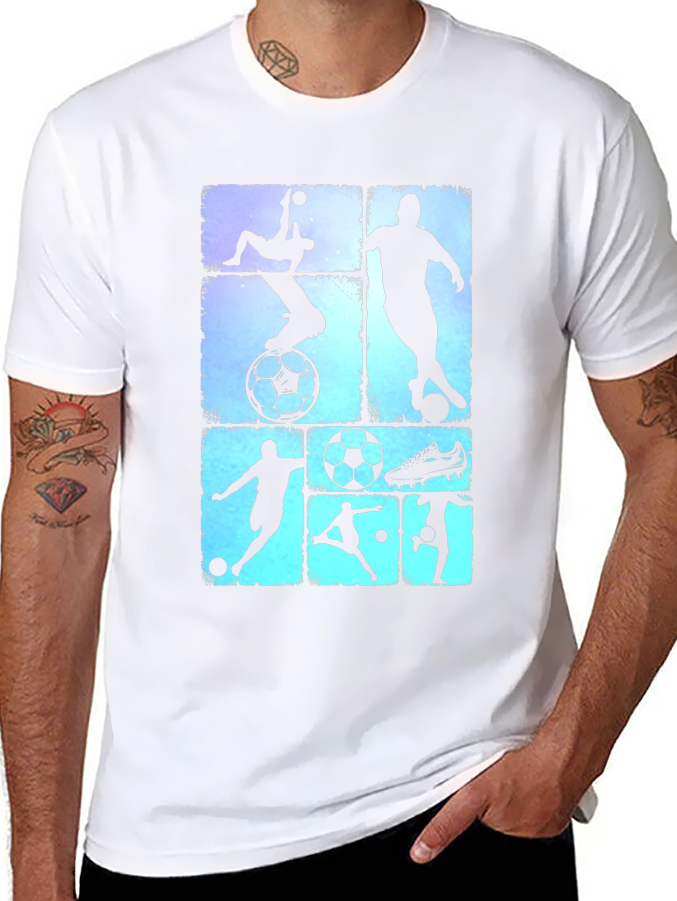 Soccer Silhouette Graphic Tee - Black T-Shirt