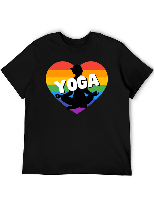 Rainbow Yoga Heart T-Shirt
