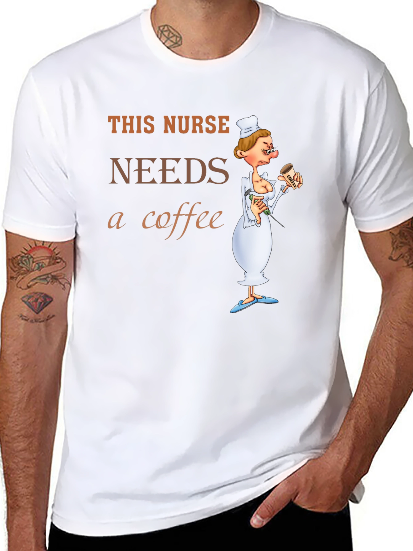 This Nurse Needs Coffee T-Shirt Funny Gift