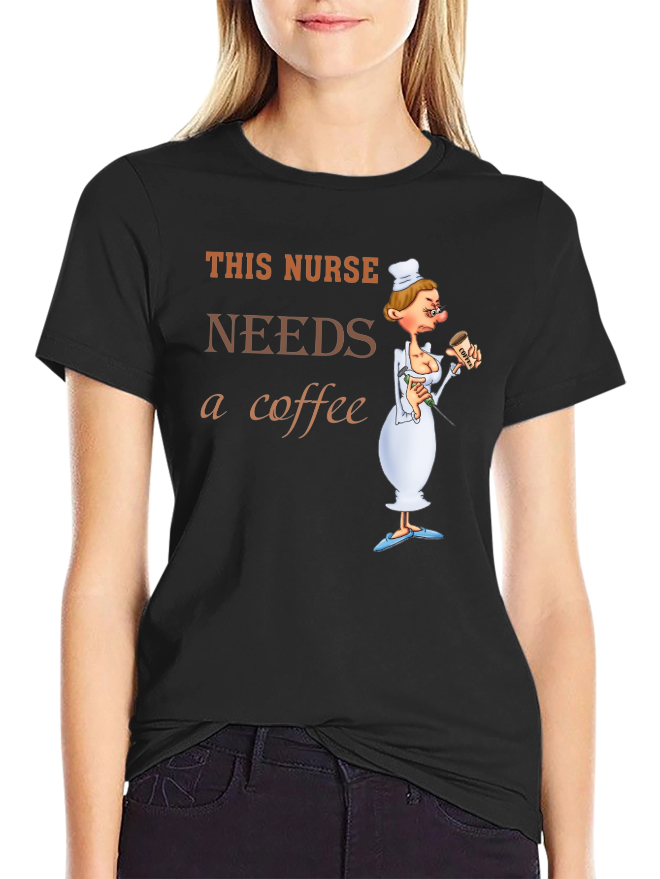 This Nurse Needs Coffee T-Shirt Funny Gift