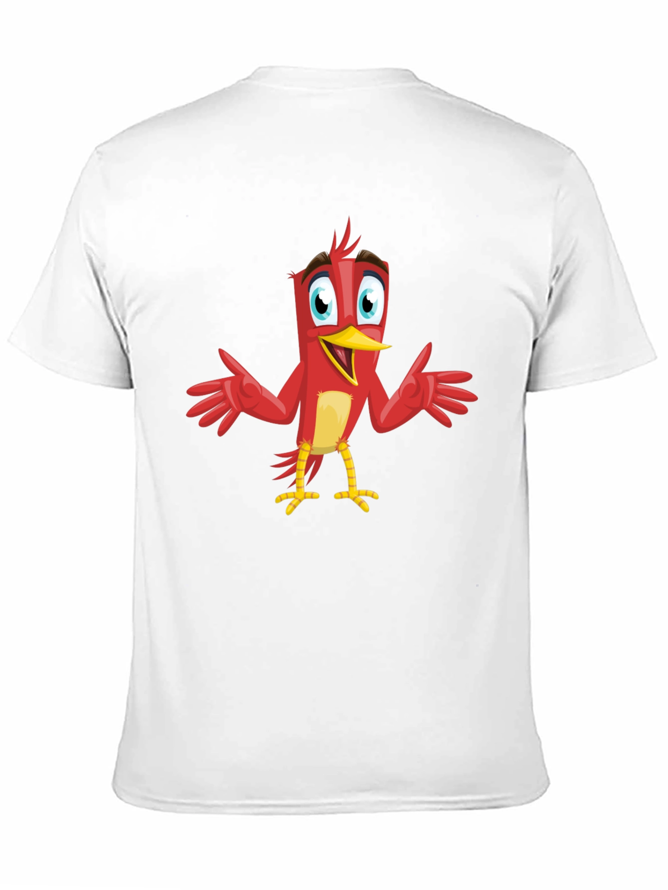 Cartoon Bird Graphic Tee - Black